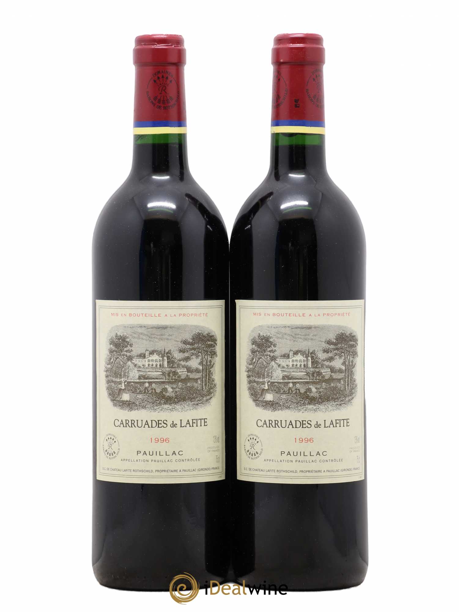 Carruades de Lafite Rothschild Second Vin 1996 - Lot de 2 bouteilles - 0