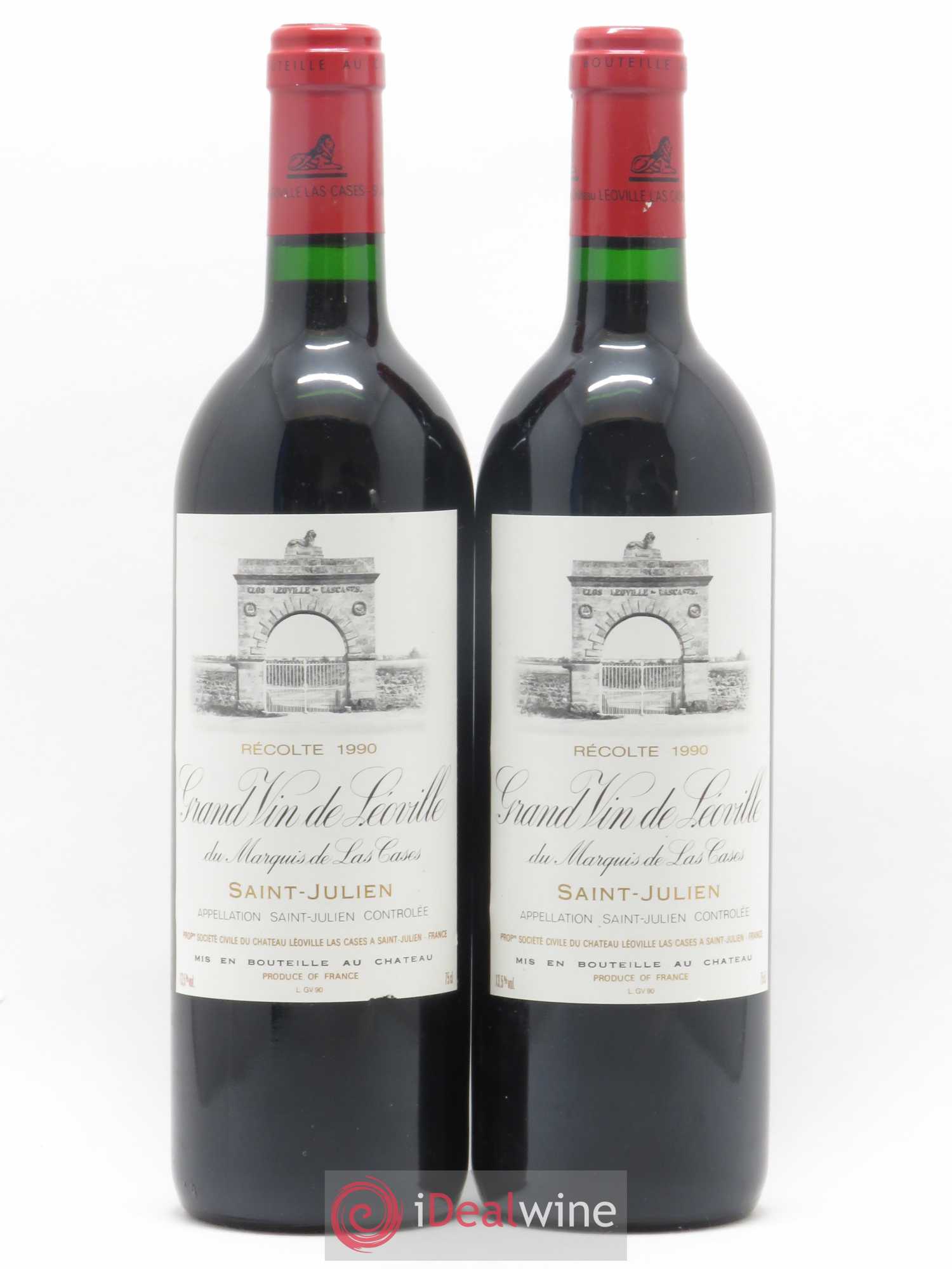 Château Léoville Las Cases 2ème Grand Cru Classé 1990 - Lot de 2 bouteilles - 0
