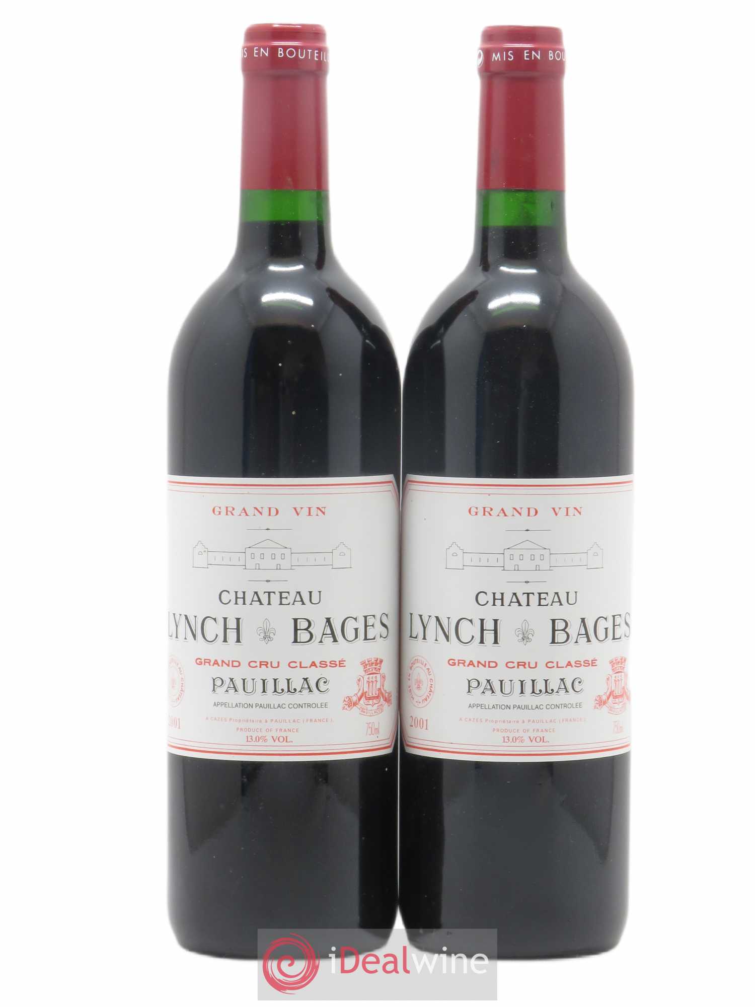 Château Lynch Bages 5ème Grand Cru Classé 2001 - Lot de 2 bouteilles - 0