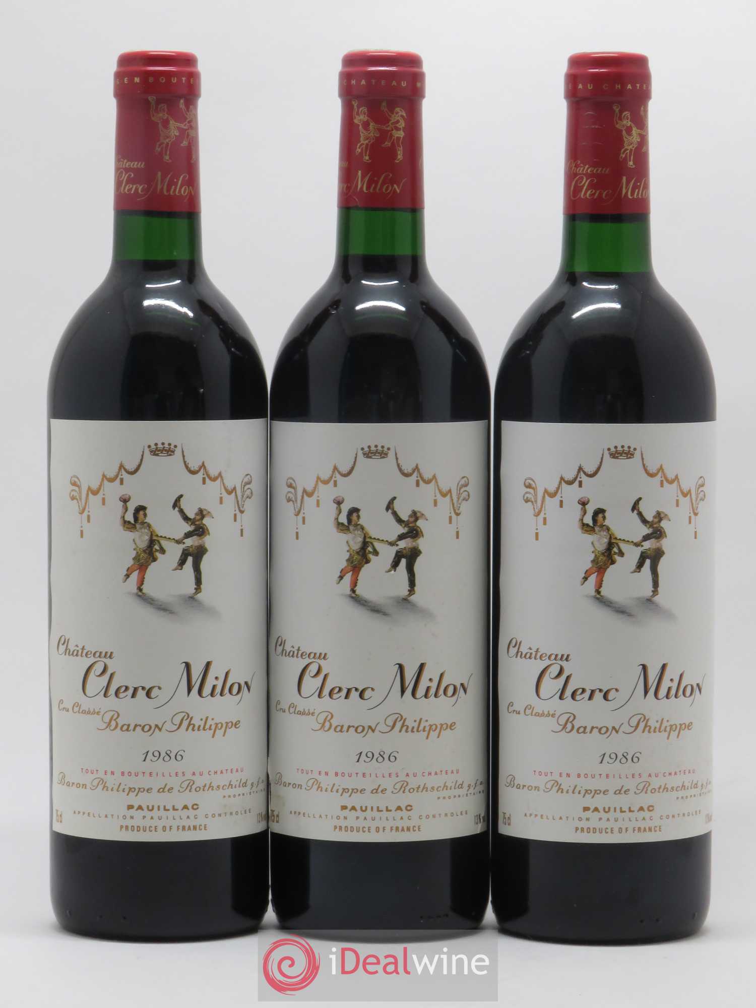 Château Clerc Milon 5ème Grand Cru Classé 1986 - Lotto di 12 bottiglie - 1