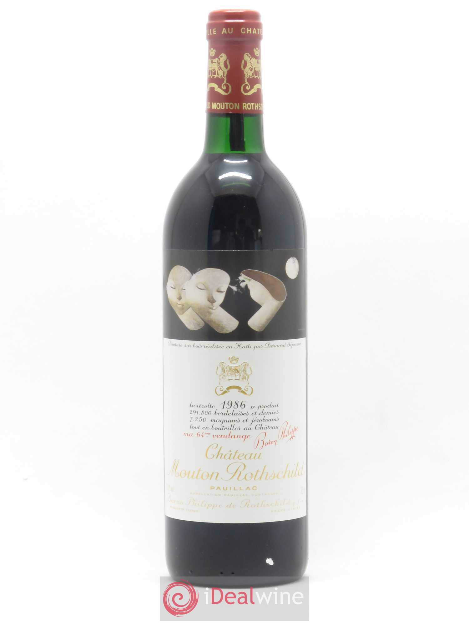Château Mouton Rothschild 1er Grand Cru Classé 1986 - Lot de 1 bouteille - 0