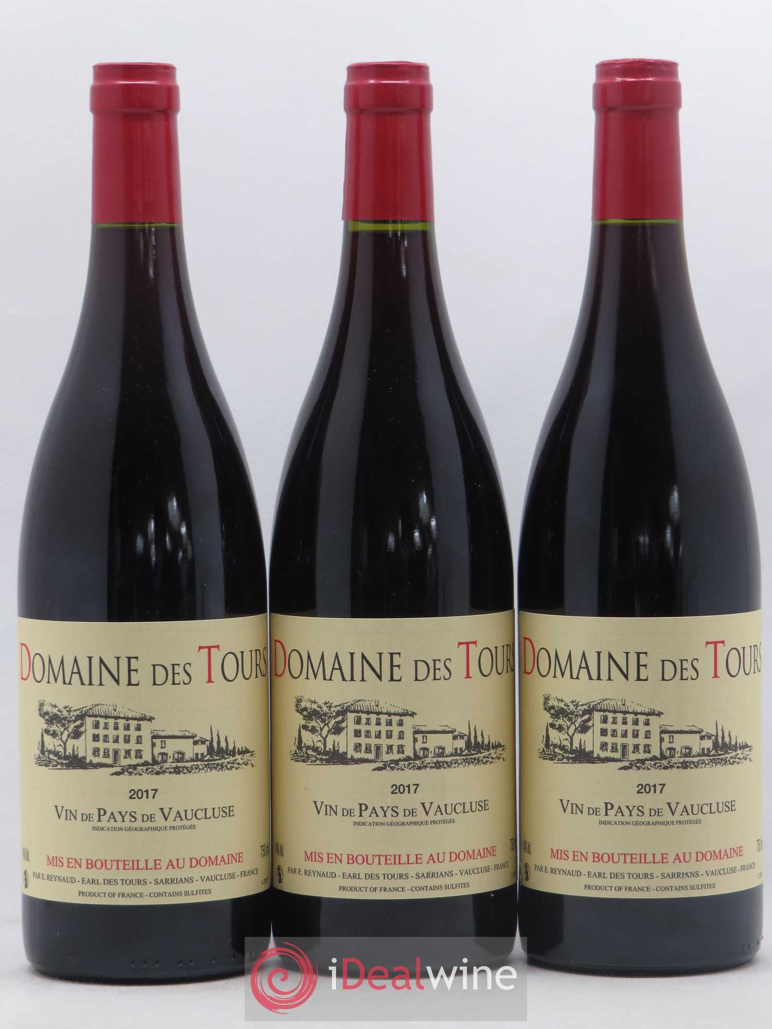 Vaucluse (Vin de Pays de Vaucluse) Domaine des Tours Emmanuel Reynaud 2017 - Lot de 3 bouteilles - 0