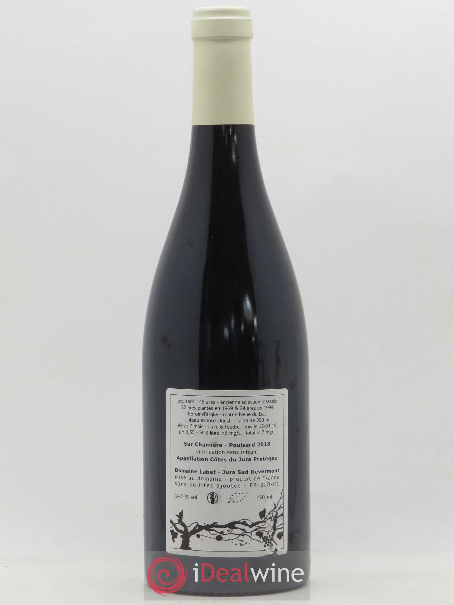 Côtes du Jura Poulsard Sur Charrière Romain - Julien - Charline Labet 2018 - Lot de 1 bouteille - 1