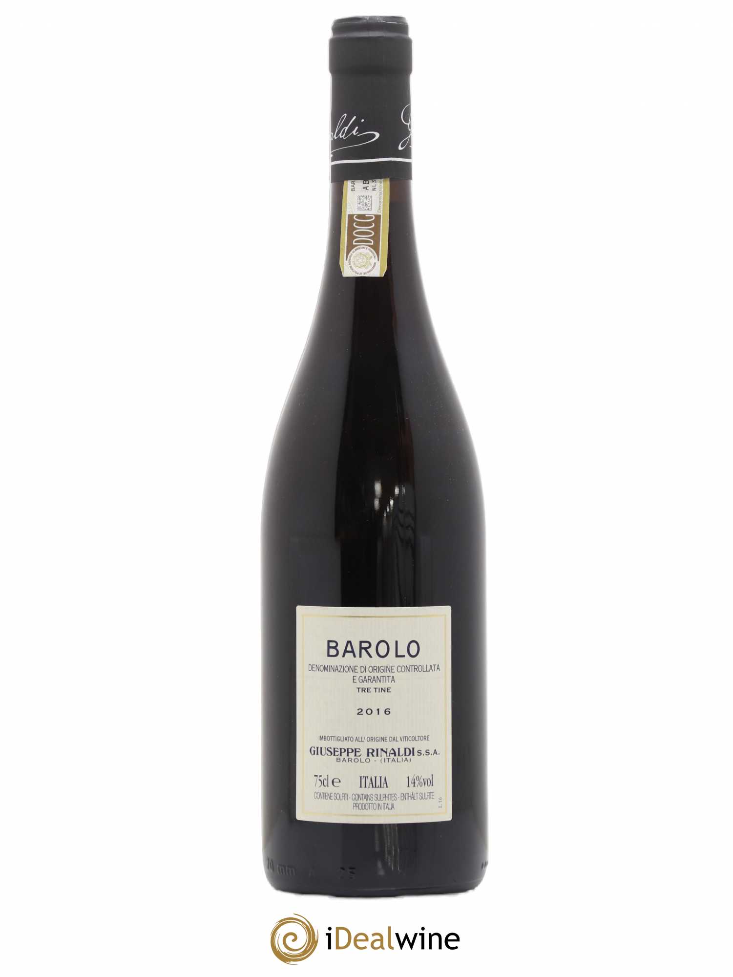 Barolo DOCG Tre Tine Giuseppe Rinaldi 2016 - Lot de 1 bouteille - 1