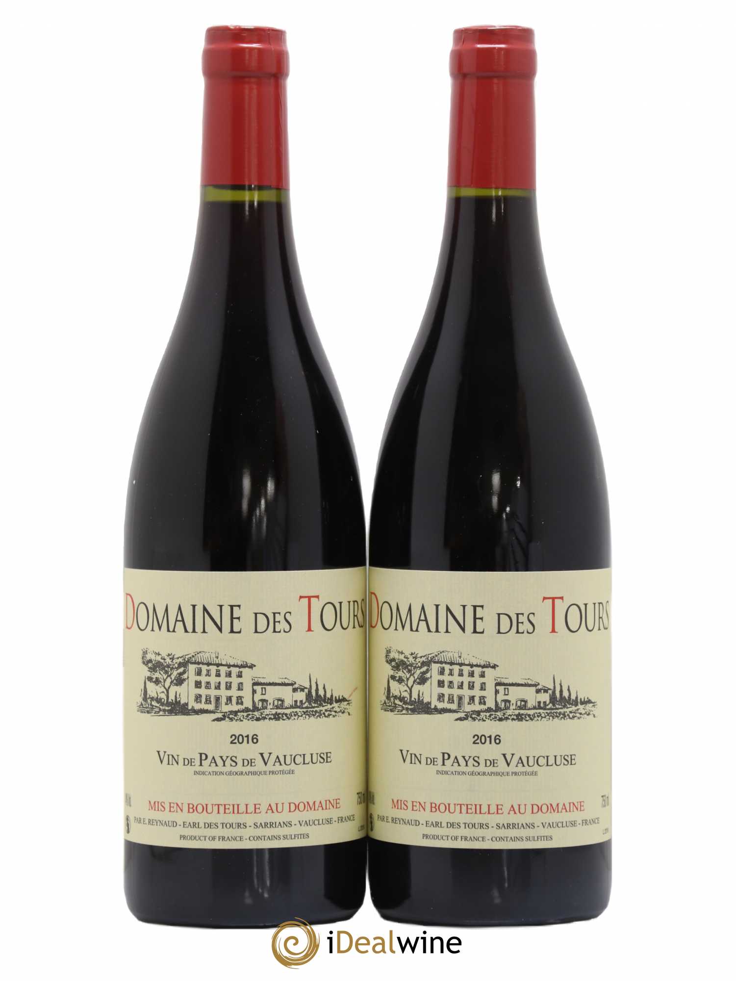 Vaucluse (Vin de Pays de Vaucluse) Domaine des Tours Emmanuel Reynaud 2016 - Lot de 2 bouteilles - 0