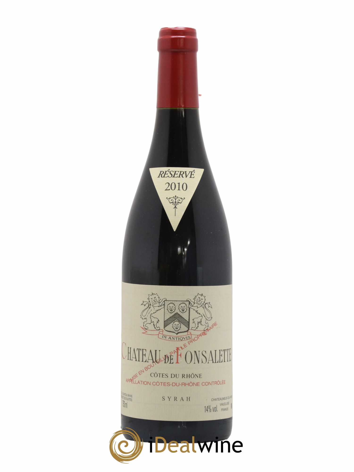 Côtes-du-Rhône Cuvée Syrah Château de Fonsalette 2010 - Lot of 1 bottle - 0