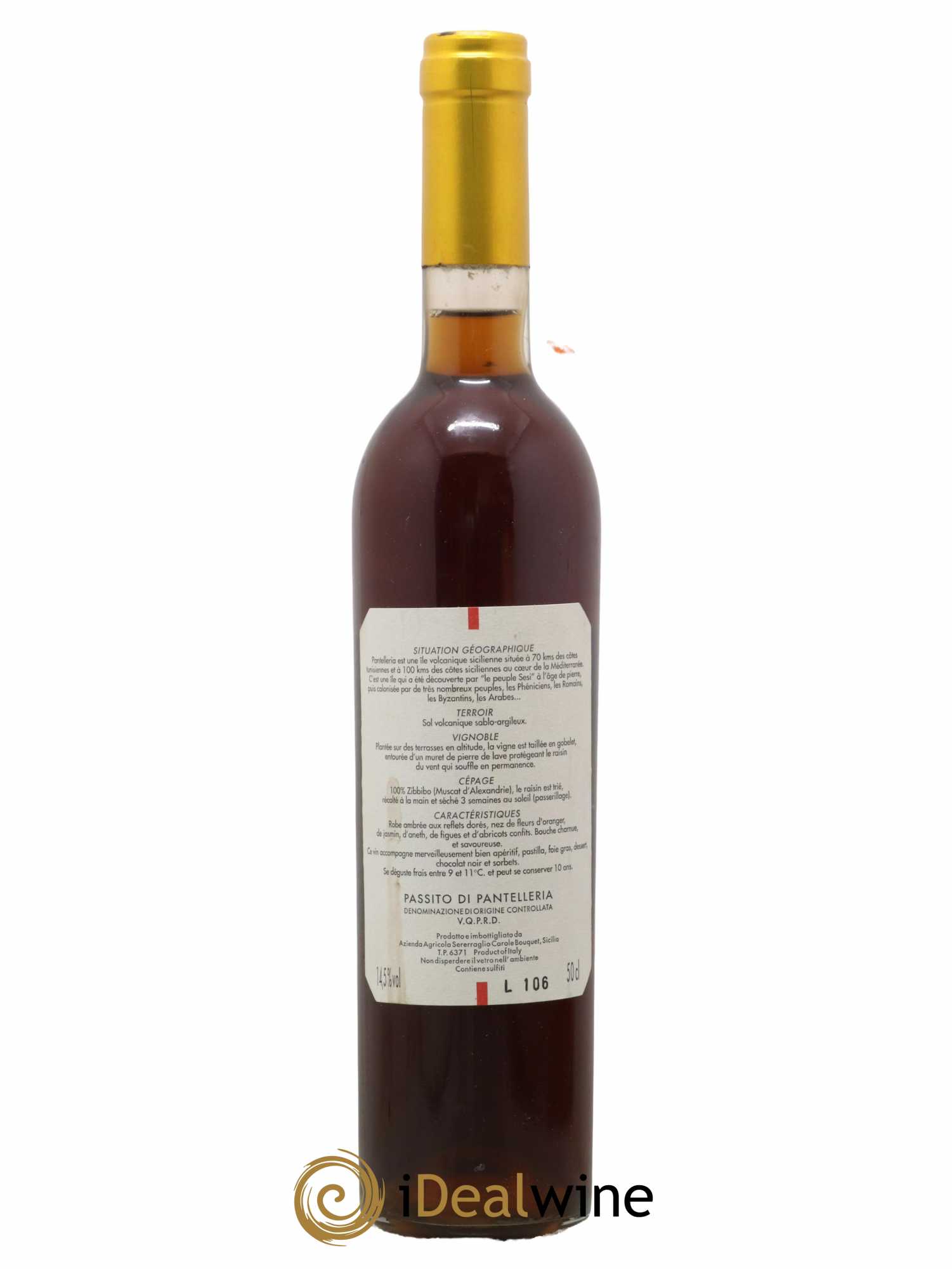 Passito di Pantelleria DOC Sangue d'Oro Carole Bouquet 50 CL 2005 - Lotto di 1 bottiglia - 1