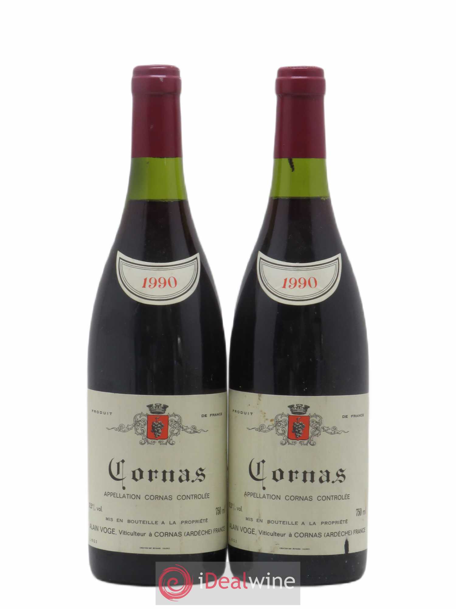 Cornas Alain Voge 1990 - Lot de 2 bouteilles - 0