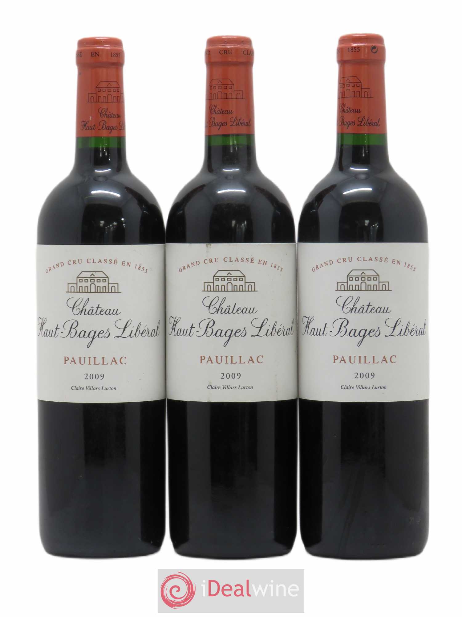 Château Haut Bages Libéral 5ème Grand Cru Classé 2009 - Lot de 3 bouteilles - 0