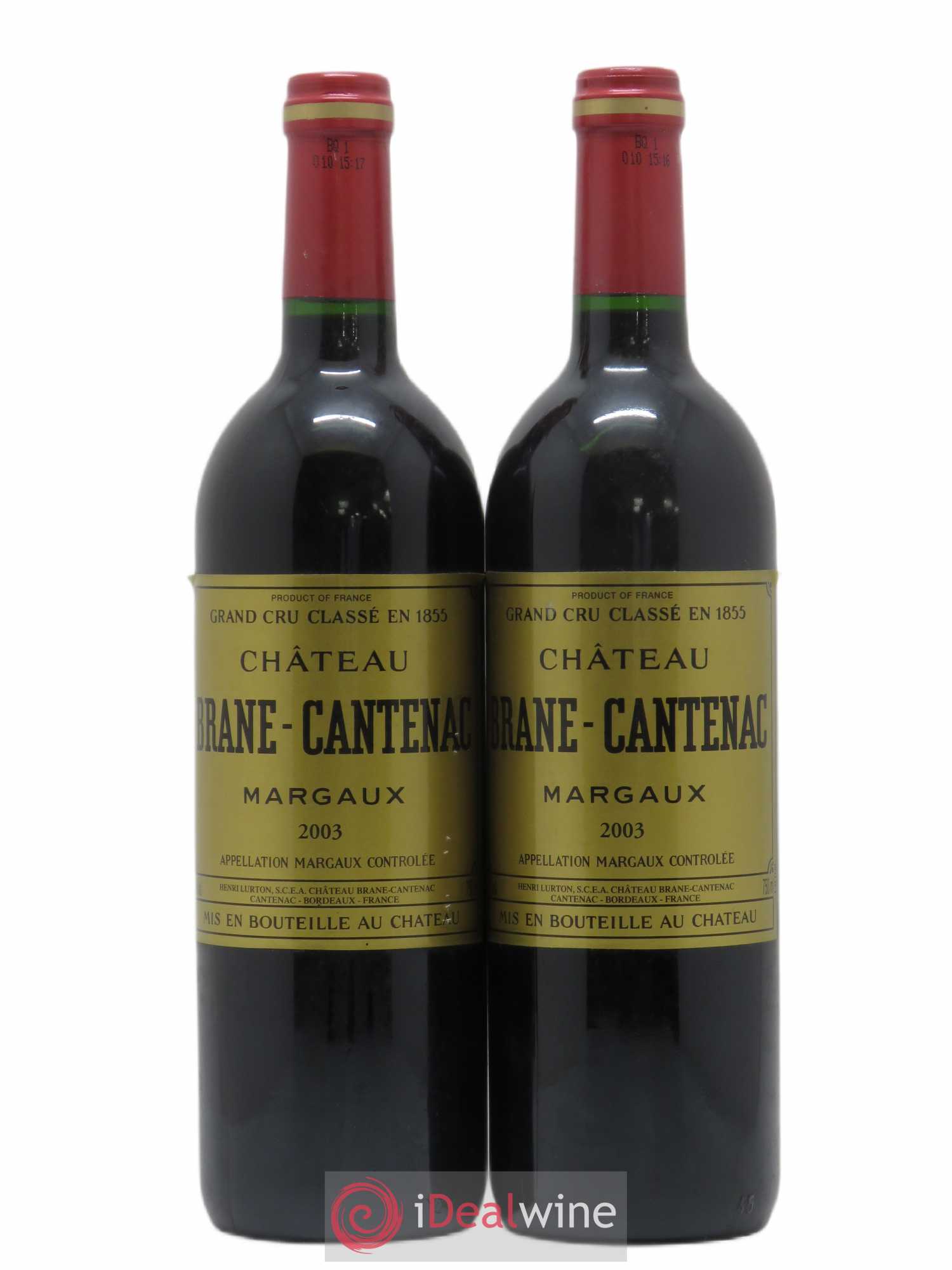 Château Brane Cantenac 2ème Grand Cru Classé 2003 - Lot de 2 bouteilles - 0
