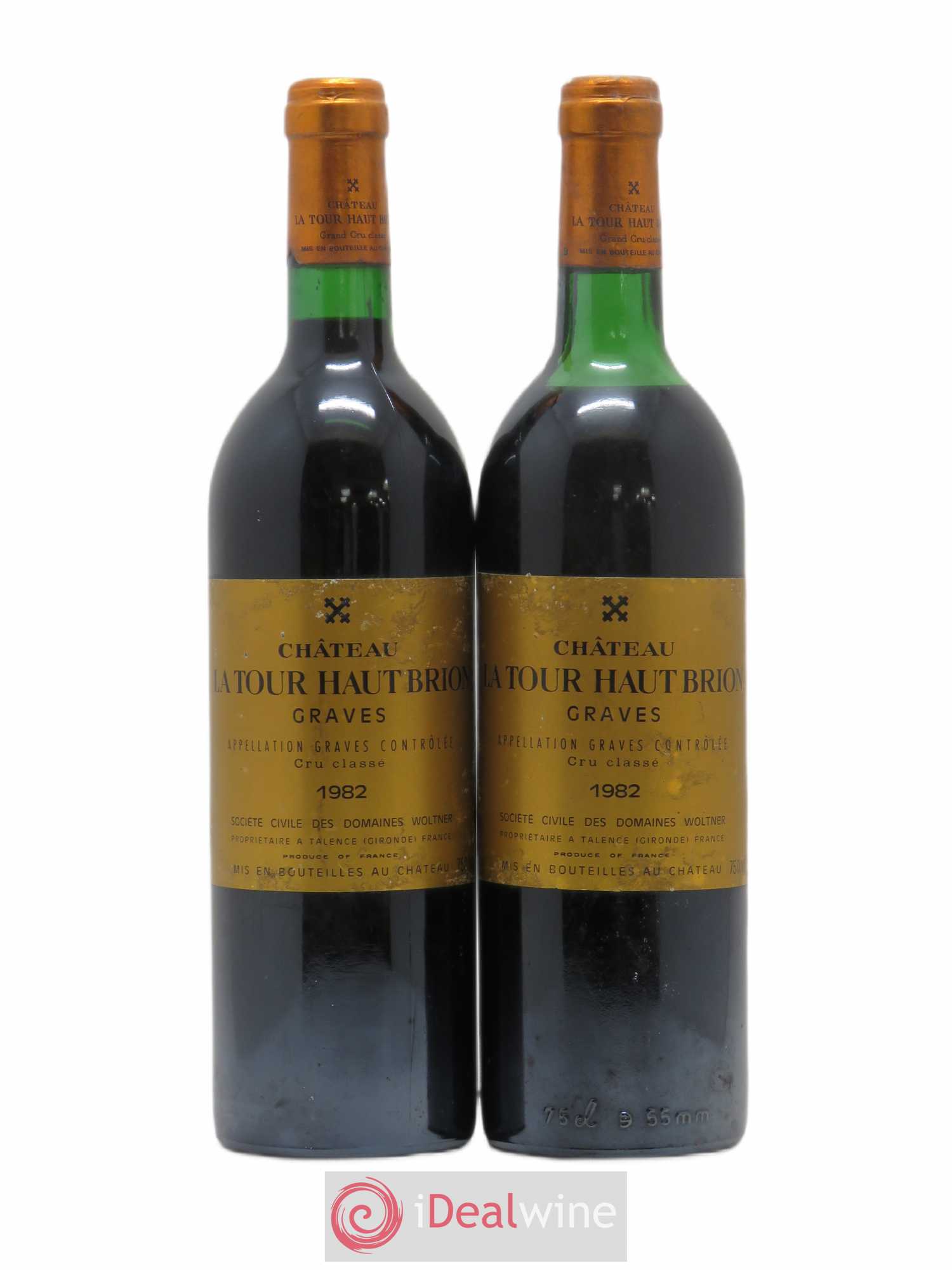 Château la Tour Haut-Brion Cru Classé de Graves 1982 - Lot de 2 bouteilles - 0