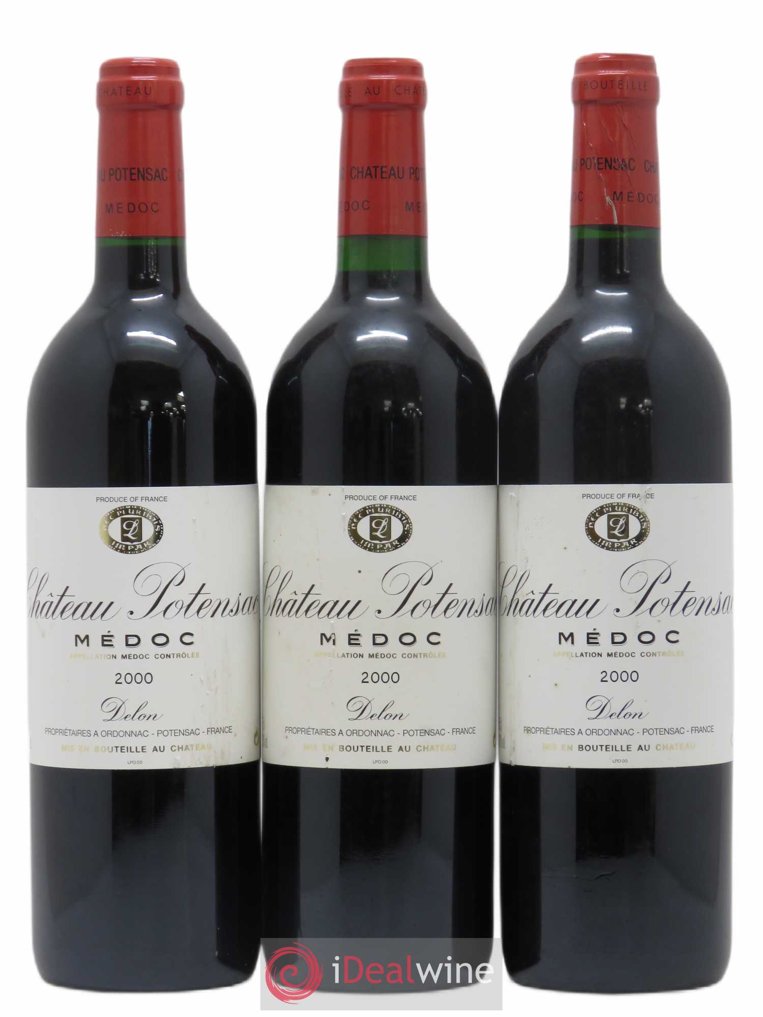 Château Potensac 2000 - Lot de 3 bouteilles - 0
