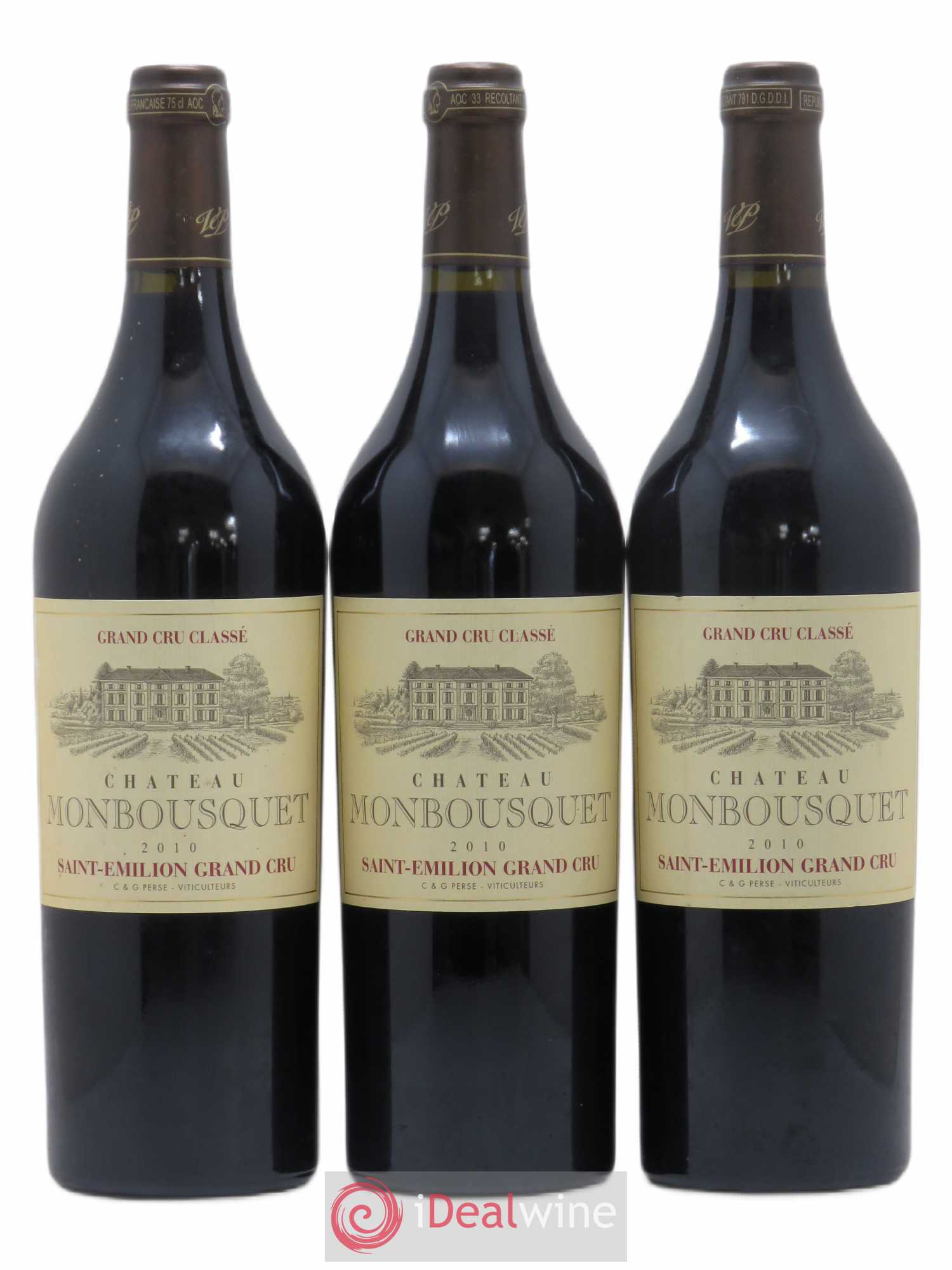 Château Monbousquet Grand Cru Classé 2010 - Lot de 3 bouteilles - 0