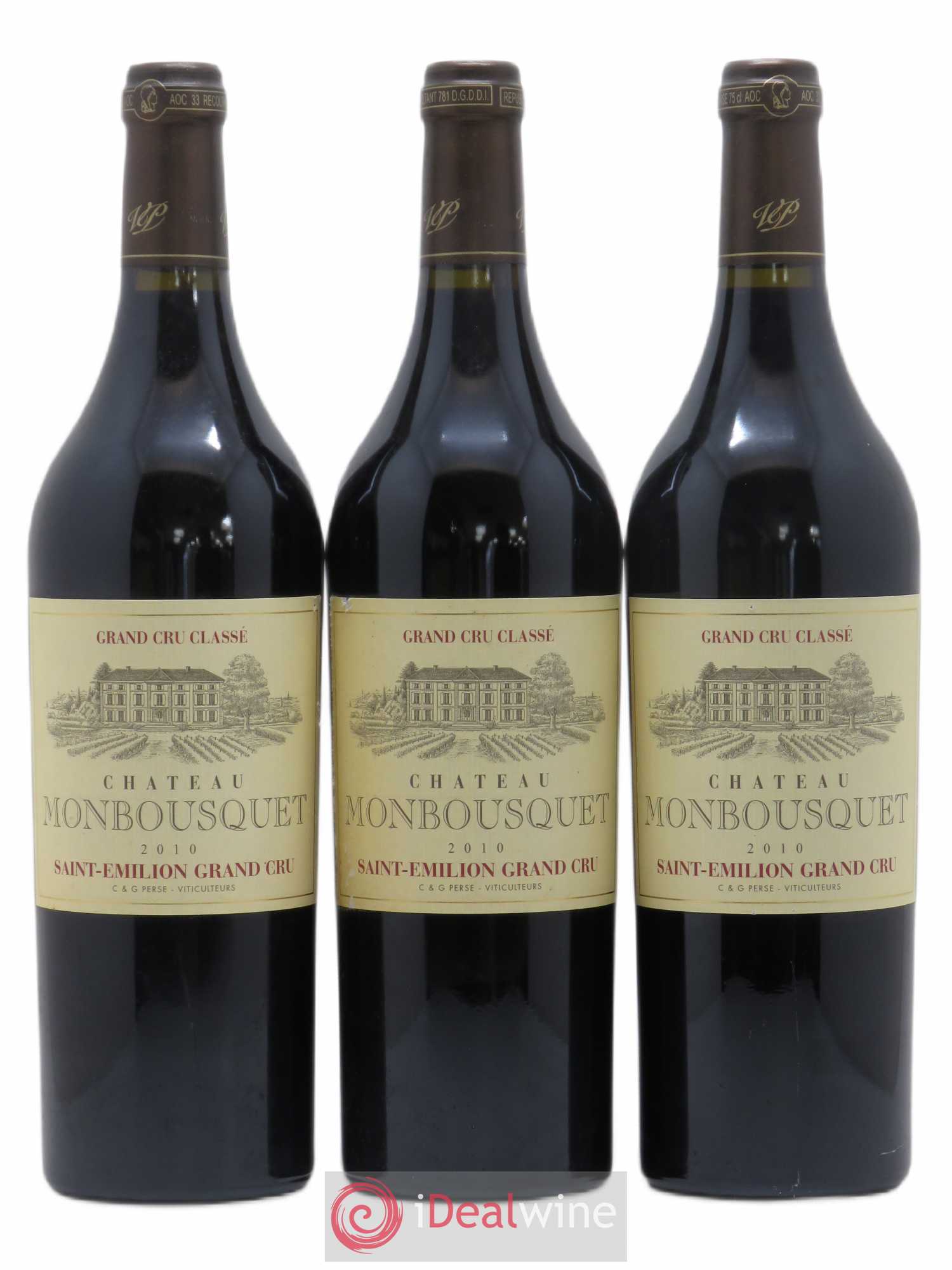 Château Monbousquet Grand Cru Classé 2010 - Lot de 3 bouteilles - 0