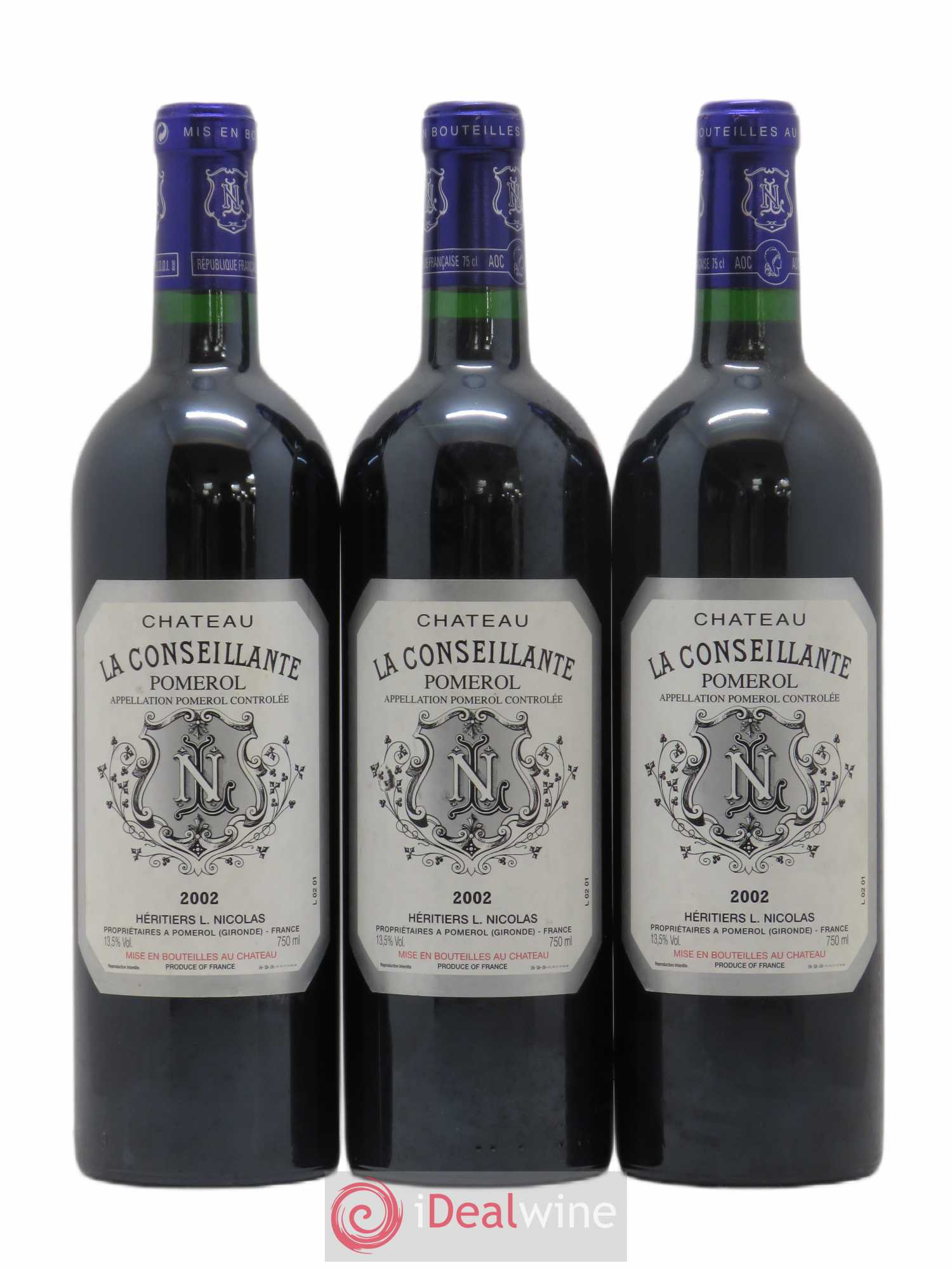 Château la Conseillante 2002 - Lot de 3 bouteilles - 0