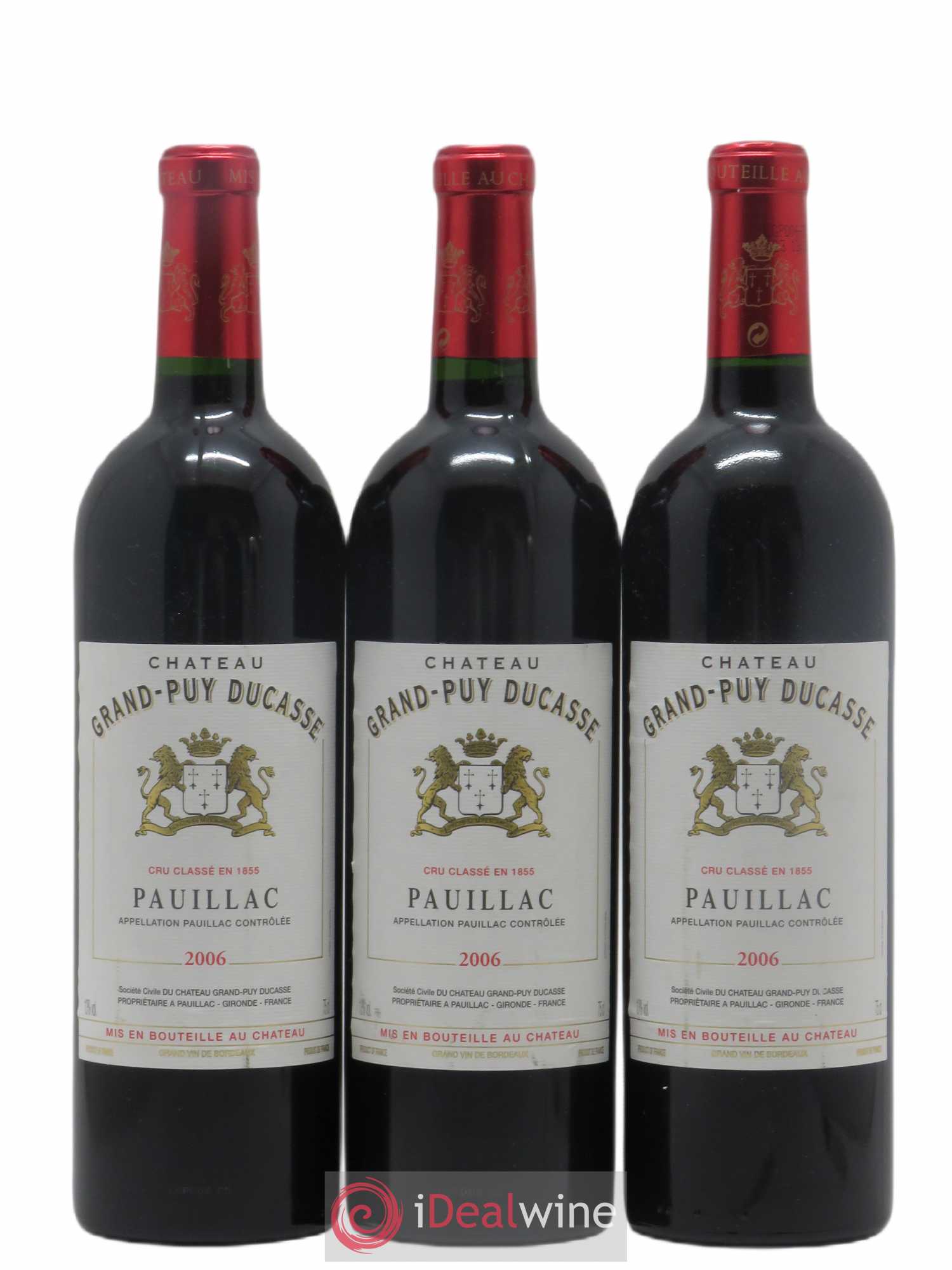 Château Grand Puy Ducasse 5ème Grand Cru Classé 2006 - Lot de 3 bouteilles - 0