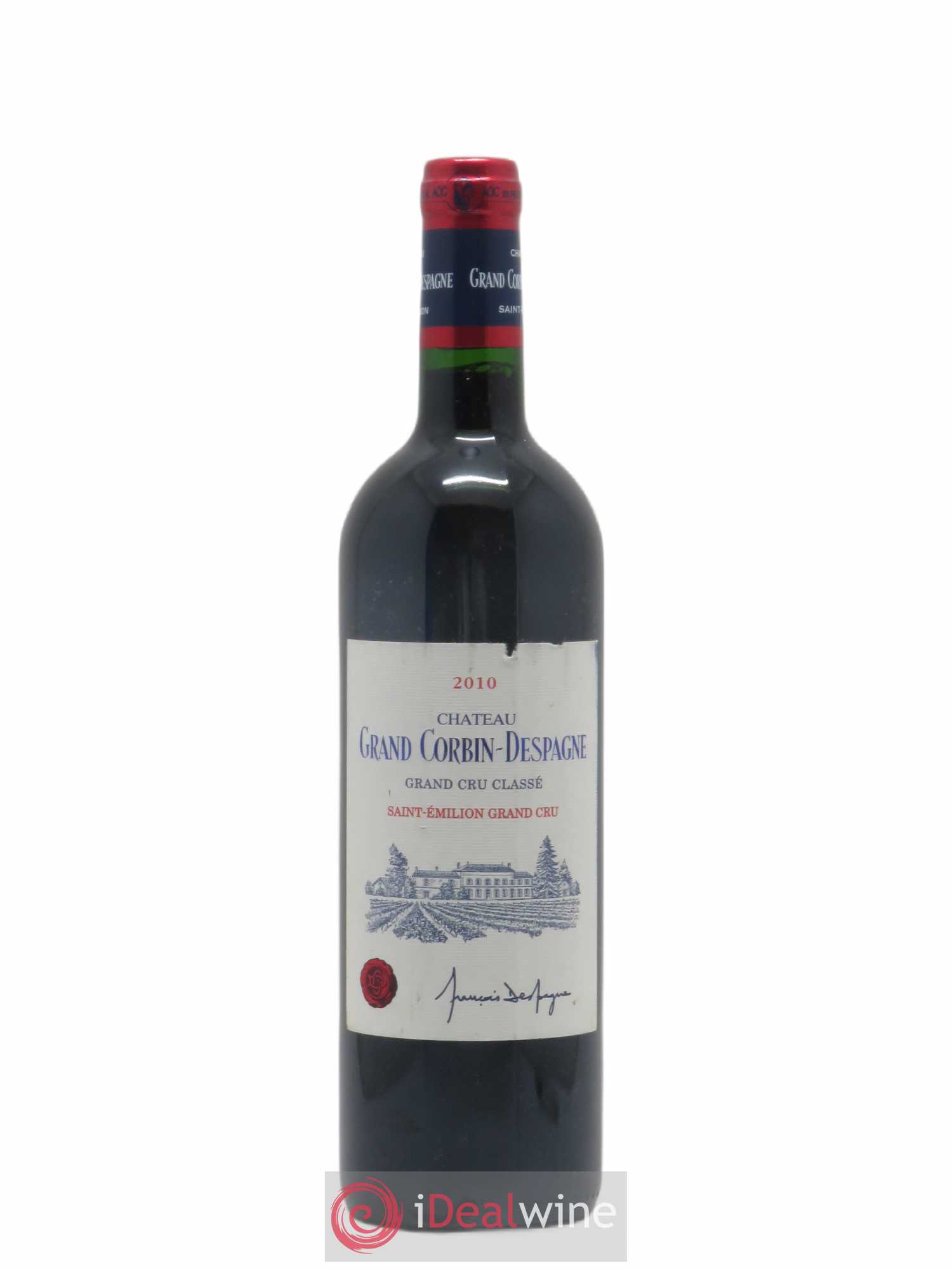 Château Grand Corbin Despagne Grand Cru Classé 2010 - Lot de 1 bouteille - 0