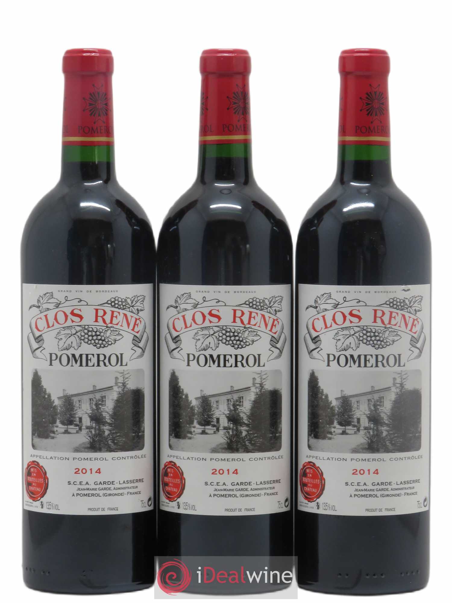 Clos René 2014 - Lot of 3 bottles - 0
