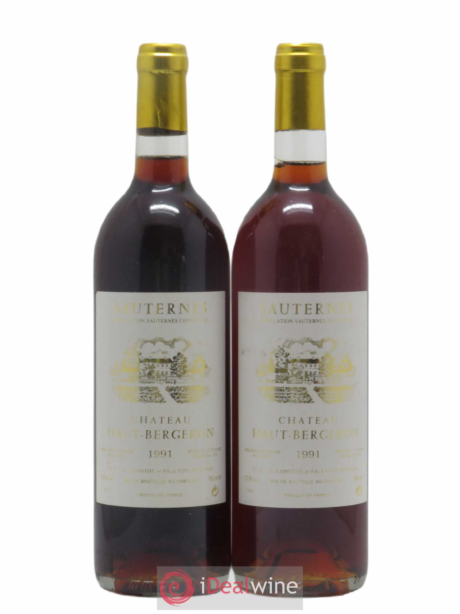 Château Haut-Bergeron 1991 - Lotto di 2 bottiglie - 0