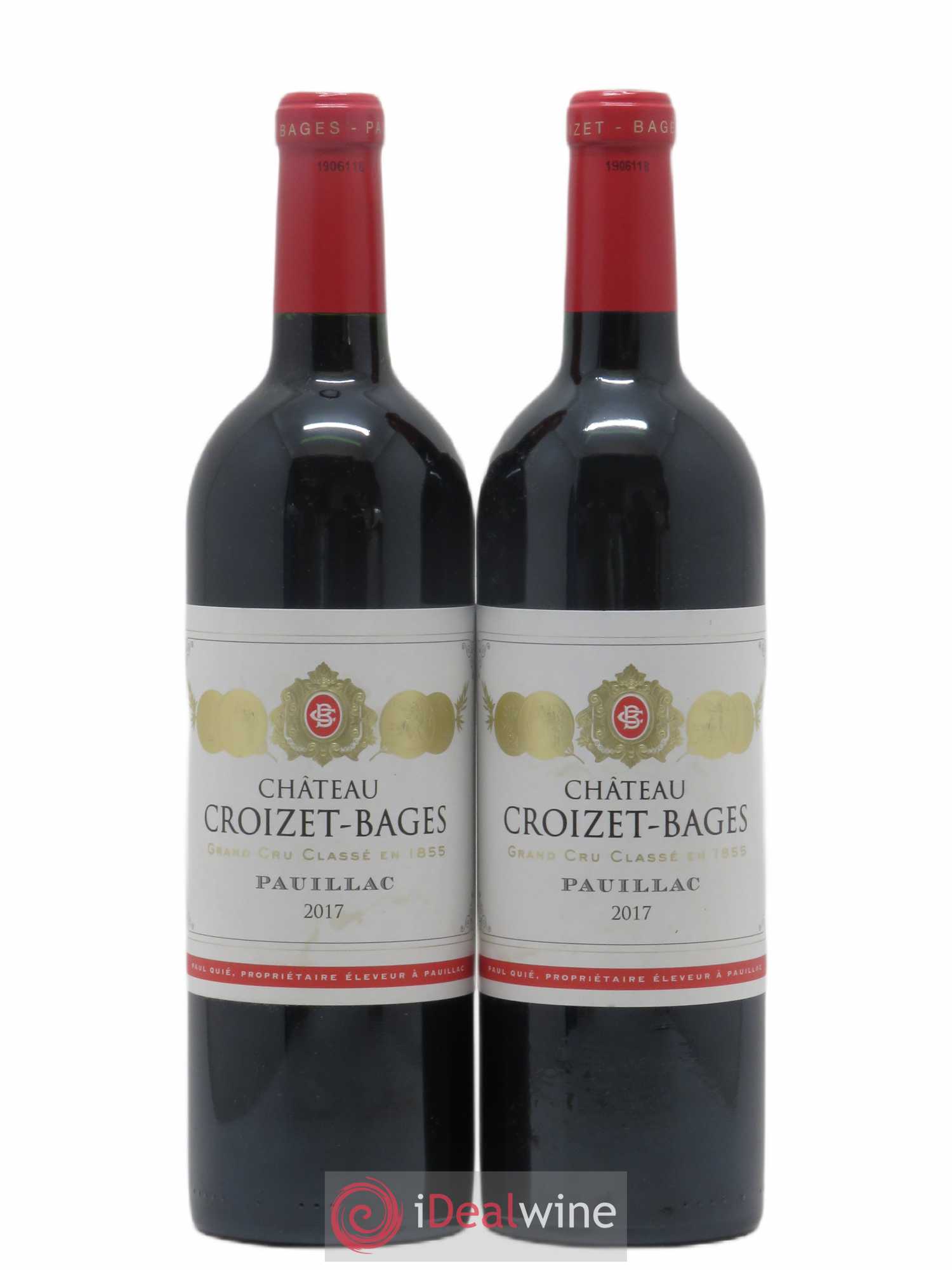 Château Croizet Bages 5ème Grand Cru Classé 2017 - Lot de 2 bouteilles - 0