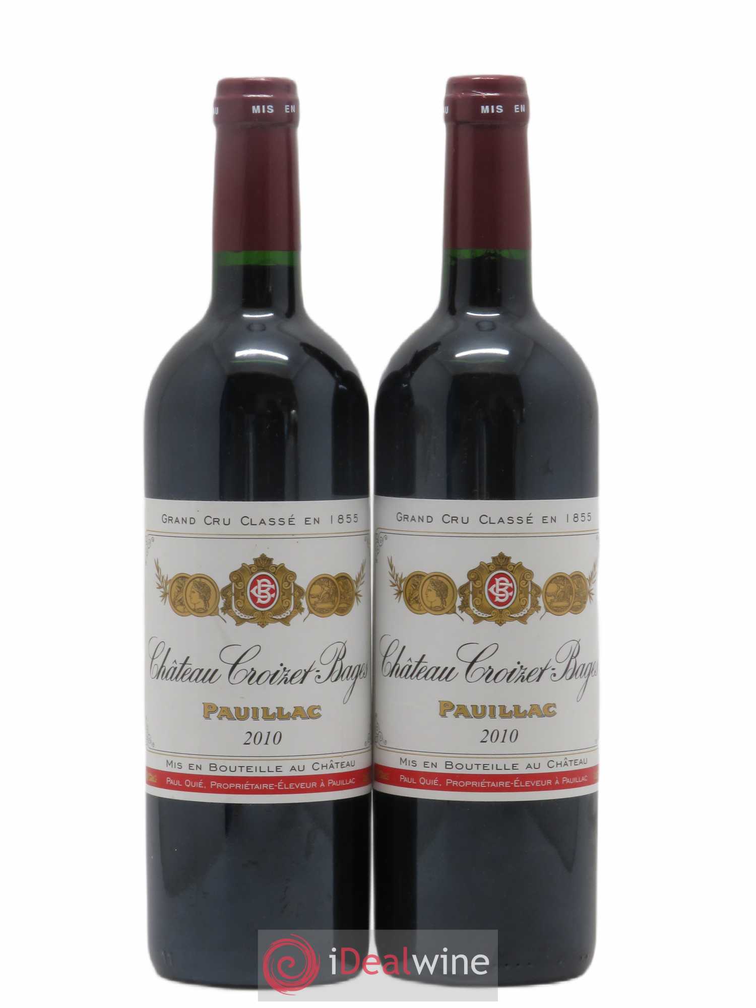 Château Croizet Bages 5ème Grand Cru Classé 2010 - Lot de 2 bouteilles - 0