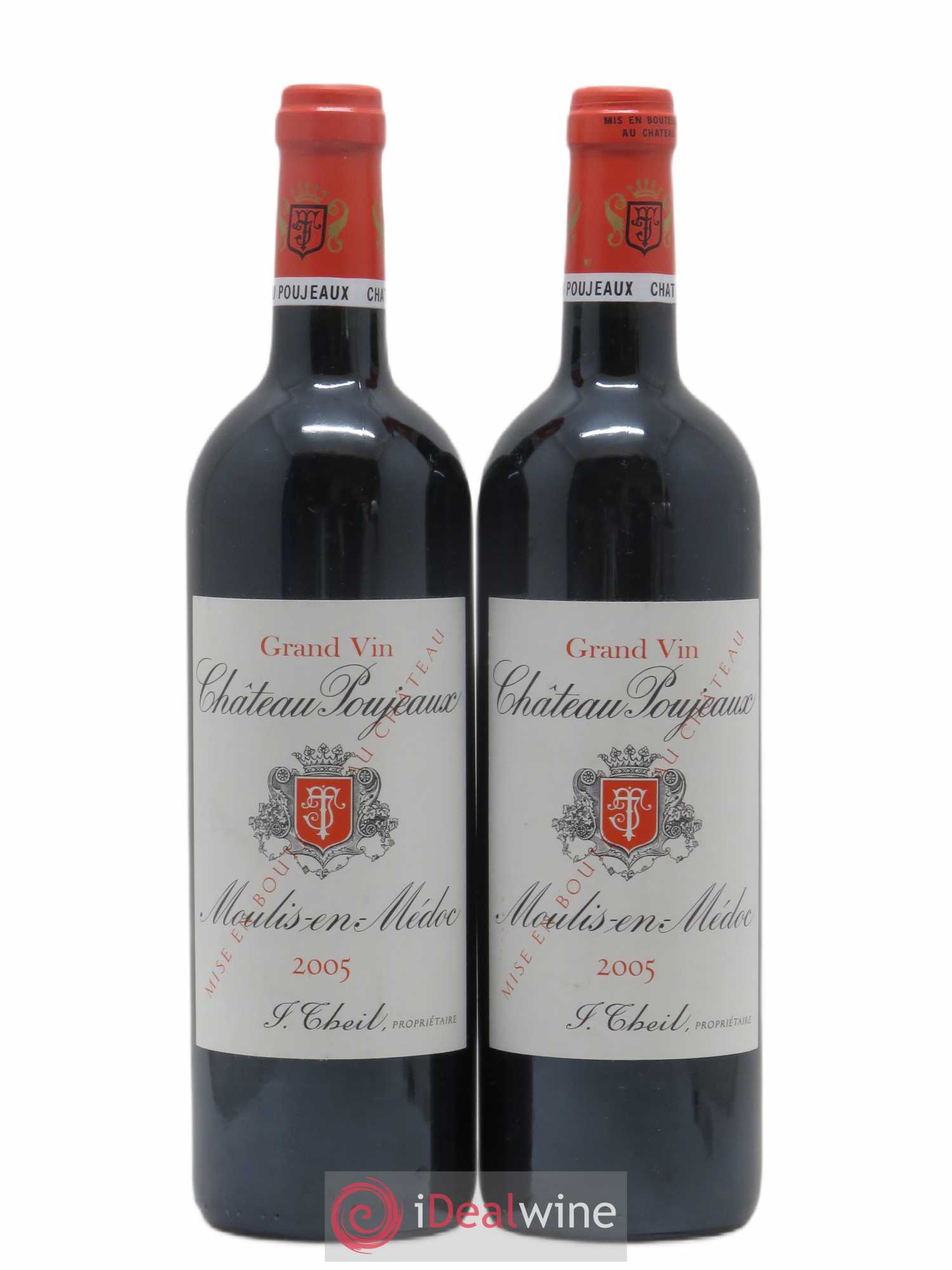 Château Poujeaux 2005 - Lot de 2 bouteilles - 0