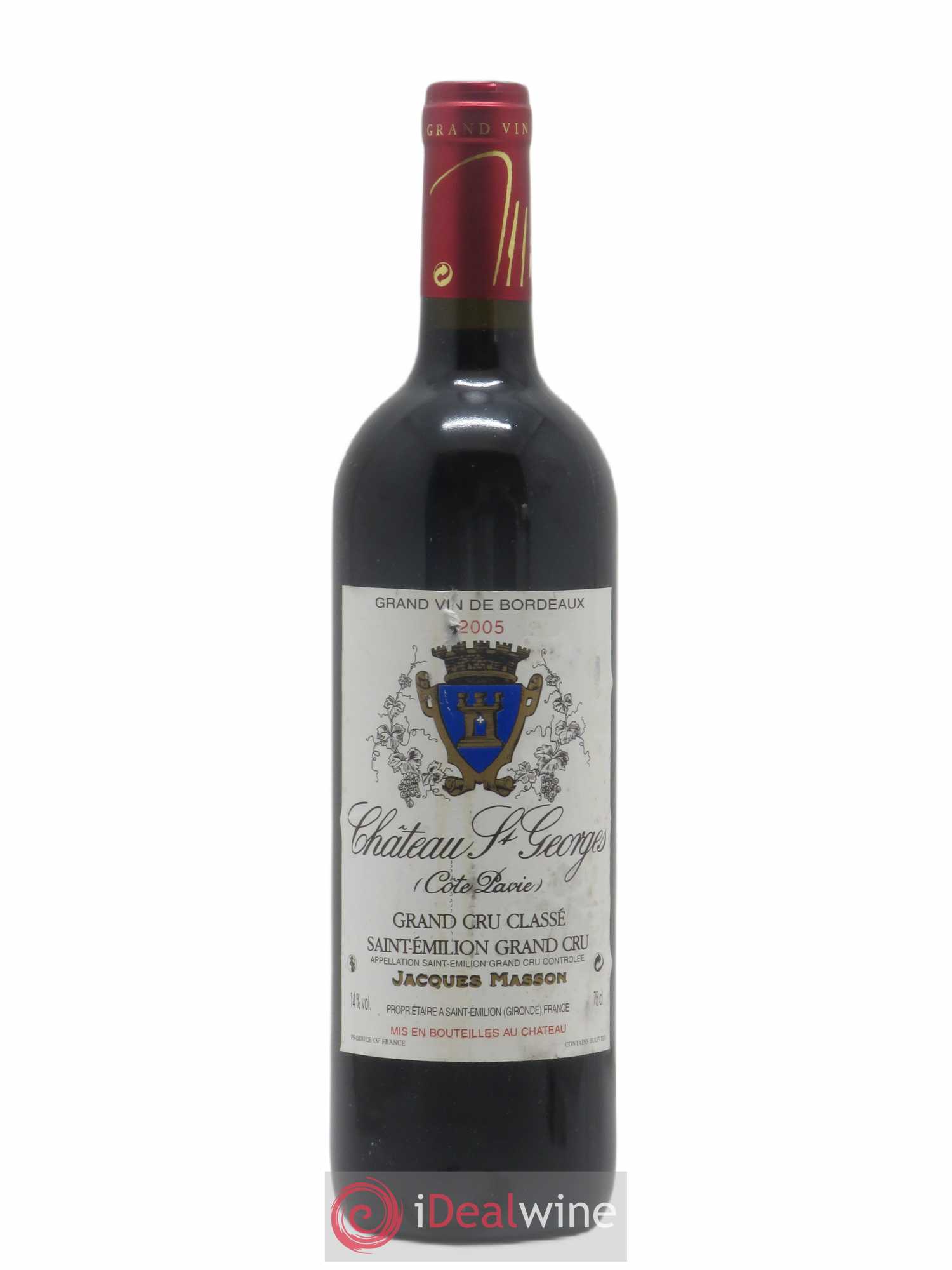 Château Saint-Georges Côte Pavie Grand Cru Classé 2005 - Lot de 1 bouteille - 0