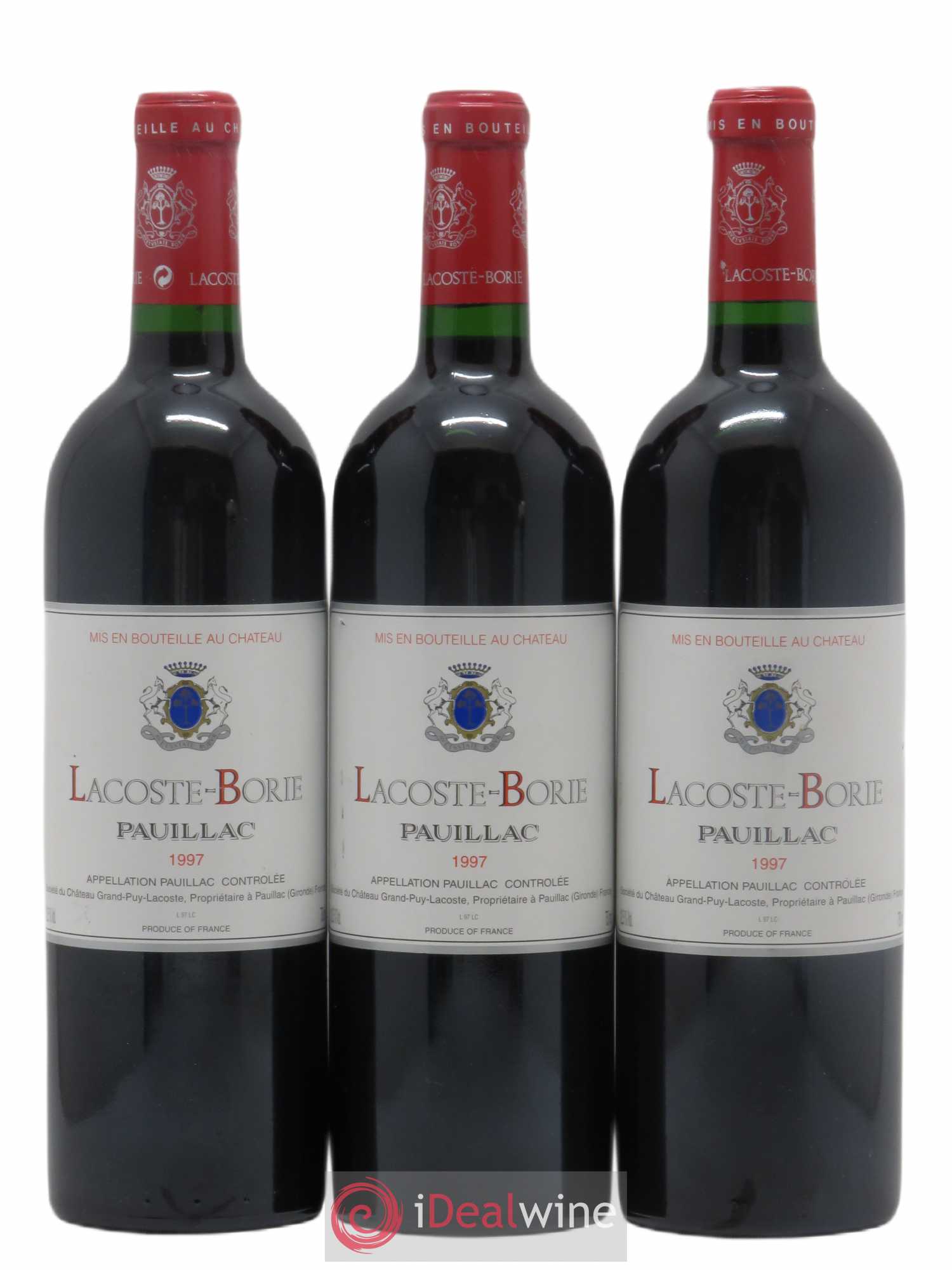 Lacoste Borie (sans prix de réserve) 1997 - Lot de 3 bouteilles - 0
