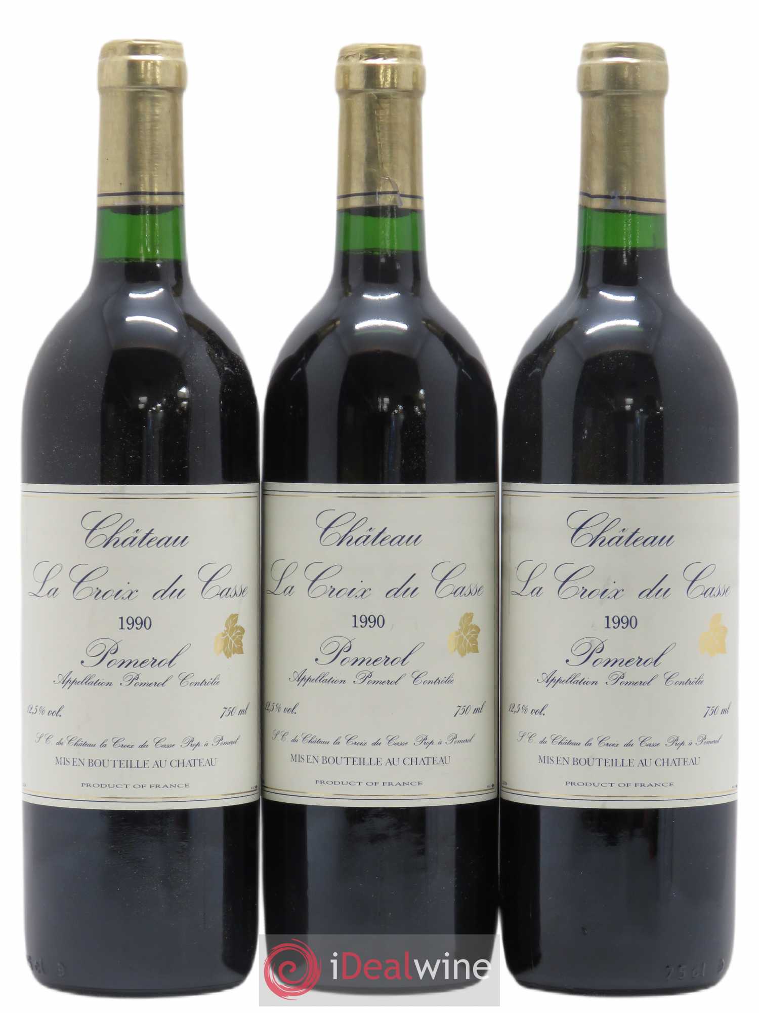 Château la Croix du Casse 1990 - Lot de 3 bouteilles - 0