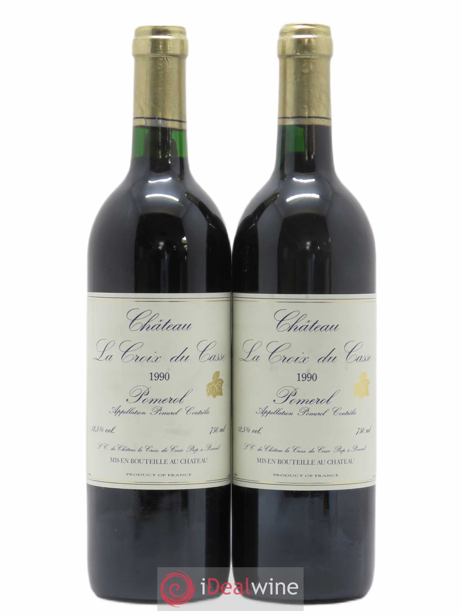 Château la Croix du Casse 1990 - Lot de 2 bouteilles - 0