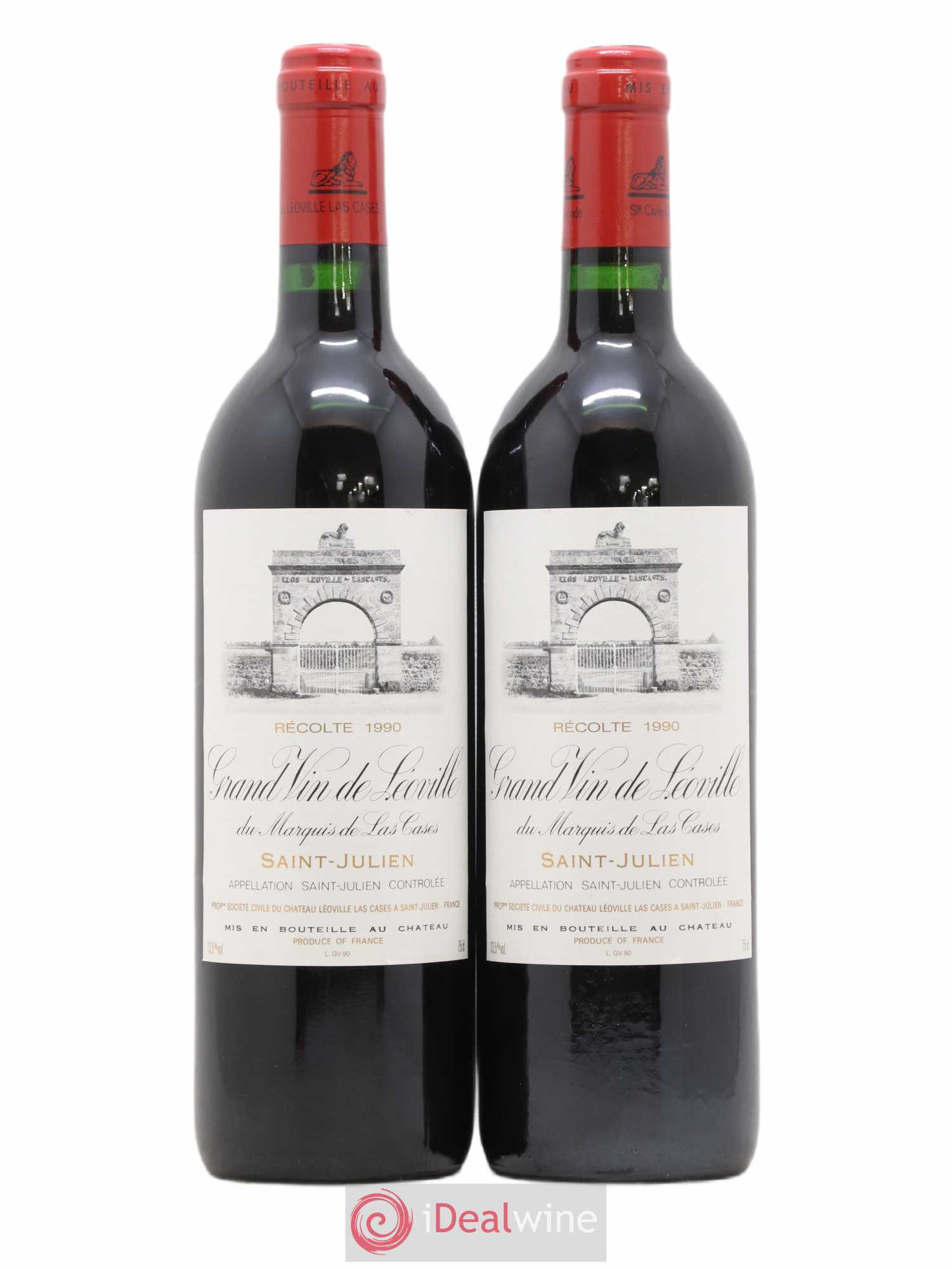 Château Léoville Las Cases 2ème Grand Cru Classé 1990 - Lot de 2 bouteilles - 0