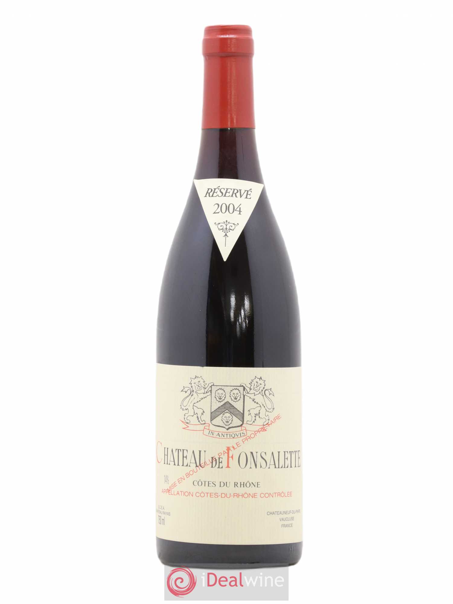 Côtes-du-Rhône Château de Fonsalette Emmanuel Reynaud 2004 - Lot de 1 bouteille - 0