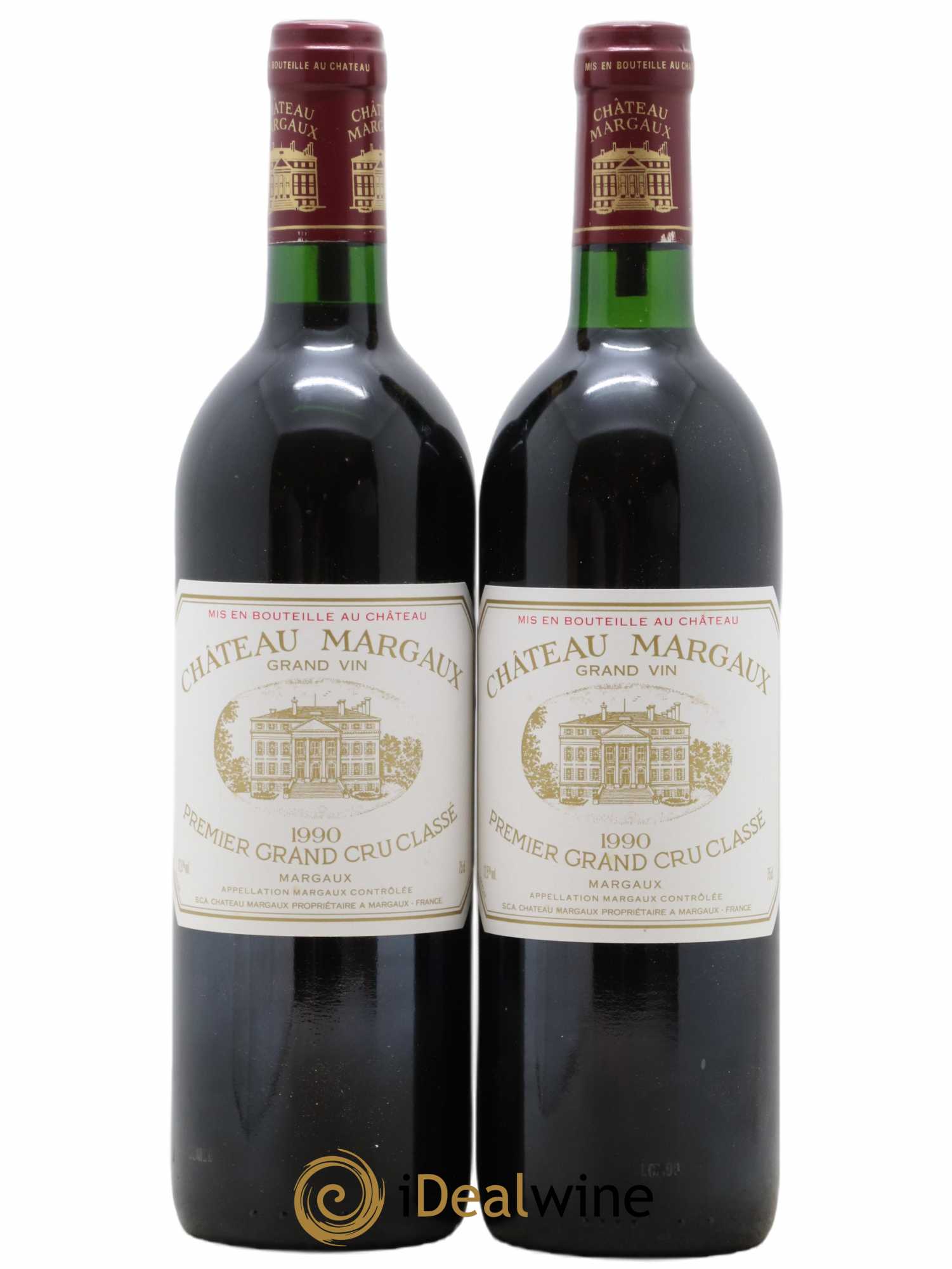 Château Margaux 1er Grand Cru Classé 1990 - Lot de 2 bouteilles - 0