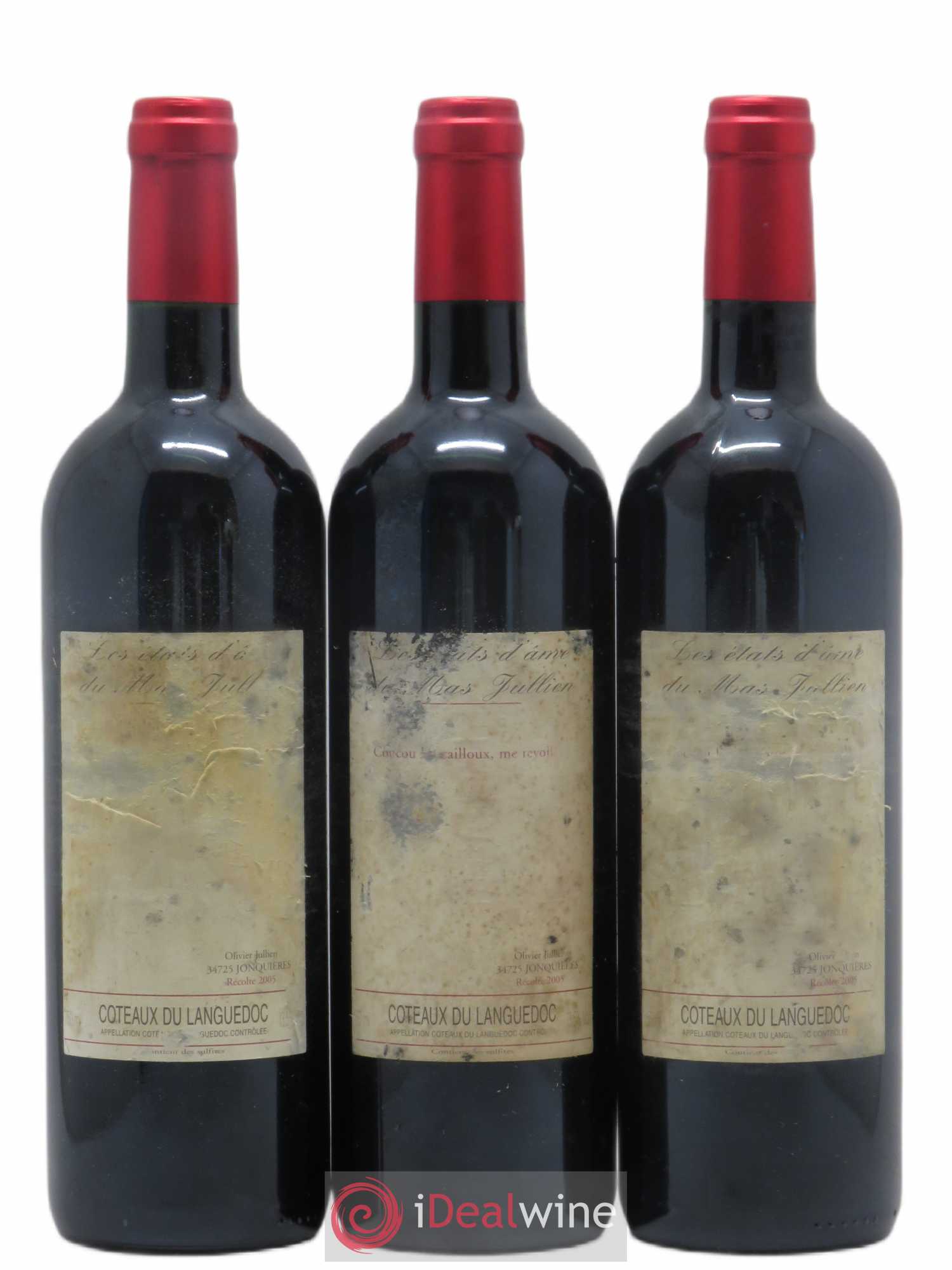 Terrasses du Larzac Mas Jullien Les Etats d'Ame du Mas Jullien Olivier Jullien 2005 - Lot de 3 bouteilles - 0