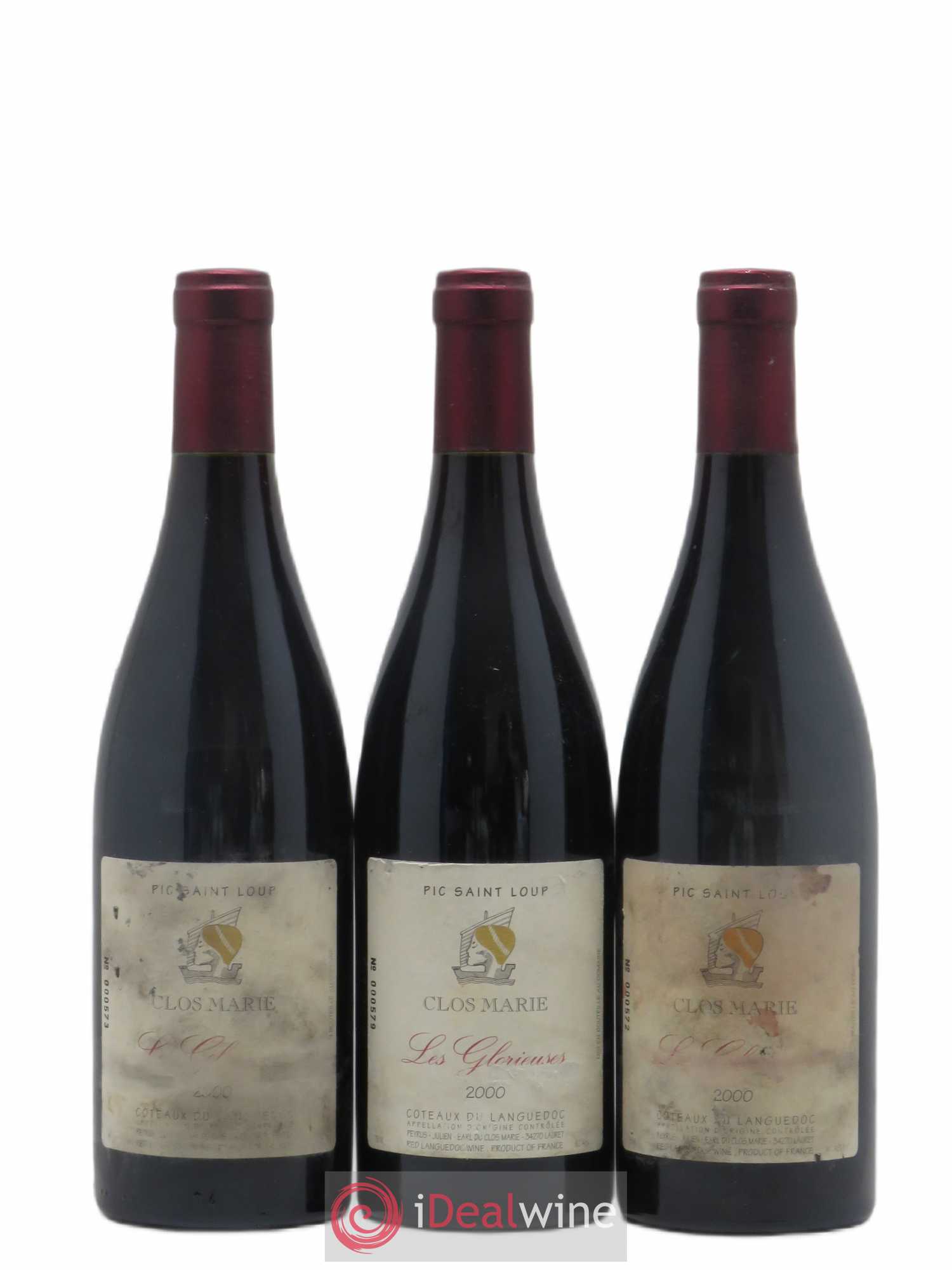 Pic Saint-Loup Clos Marie Les Glorieuses Christophe Peyrus et Françoise Julien 2000 - Lot de 6 bouteilles - 2