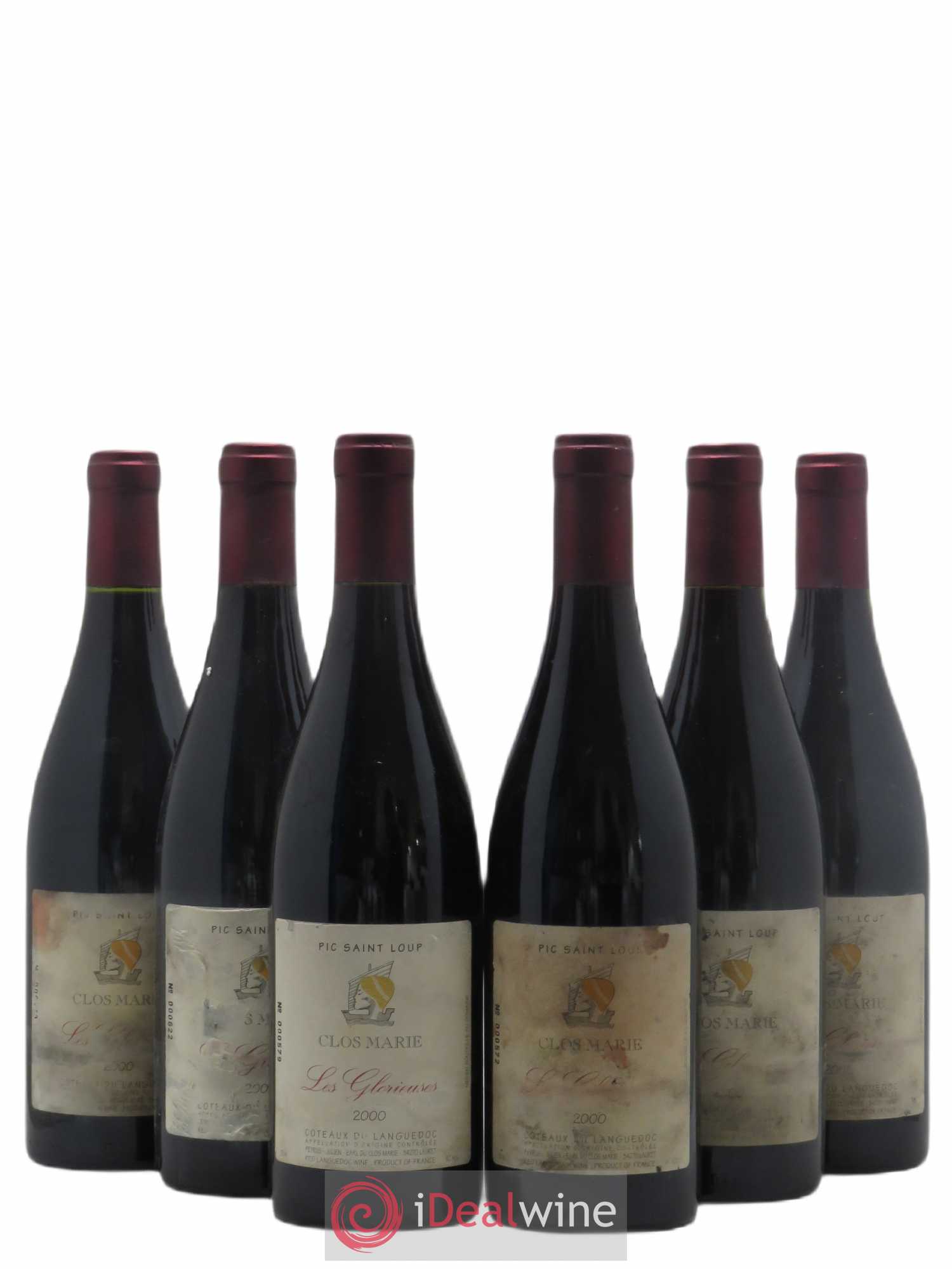 Pic Saint-Loup Clos Marie Les Glorieuses Christophe Peyrus et Françoise Julien 2000 - Lot de 6 bouteilles - 0