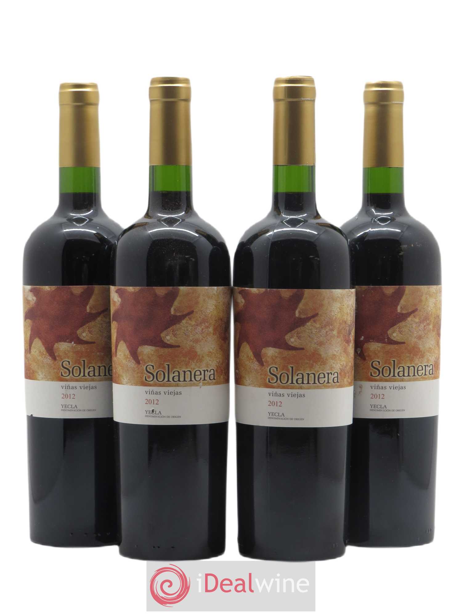 Yecla Vinas Viejas Solanera Bodegas Castano (sans prix de réserve) 2012 - Posten von 4 Flaschen - 0
