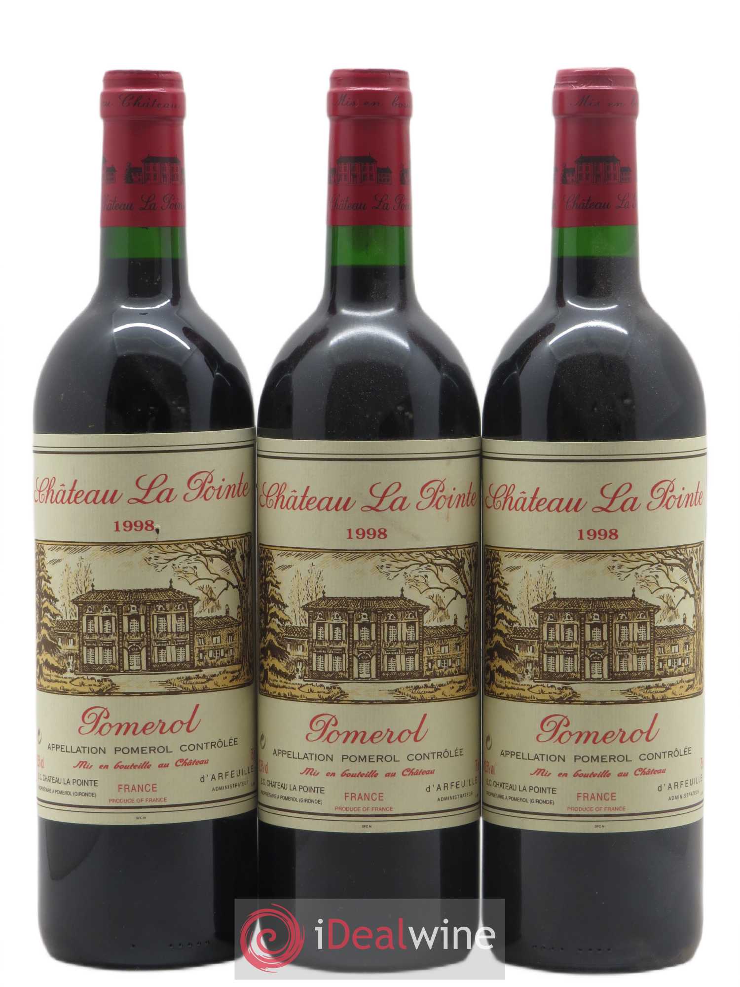 Château la Pointe 1998 - Lot de 3 bouteilles - 0