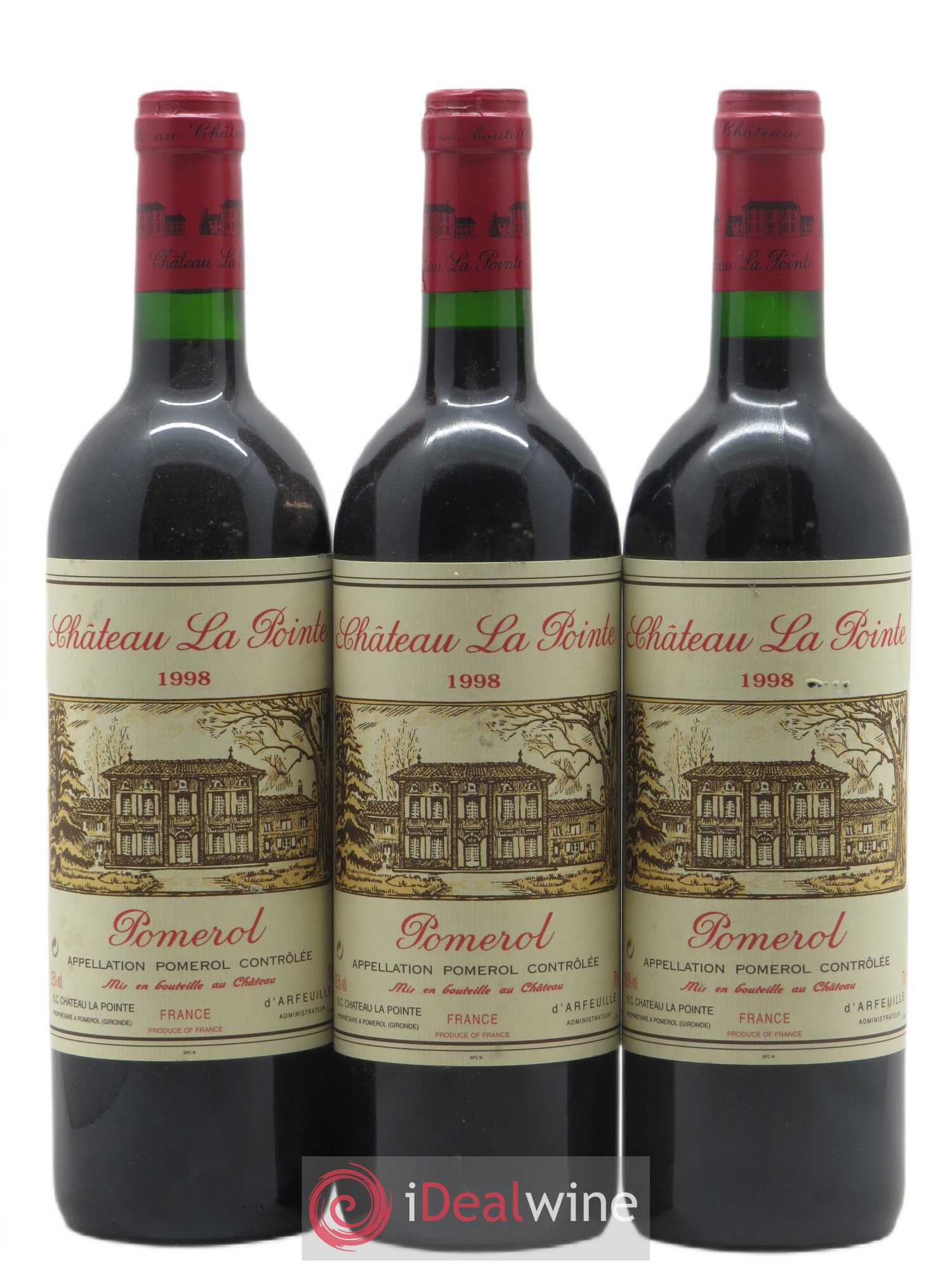 Château la Pointe 1998 - Lot de 3 bouteilles - 0