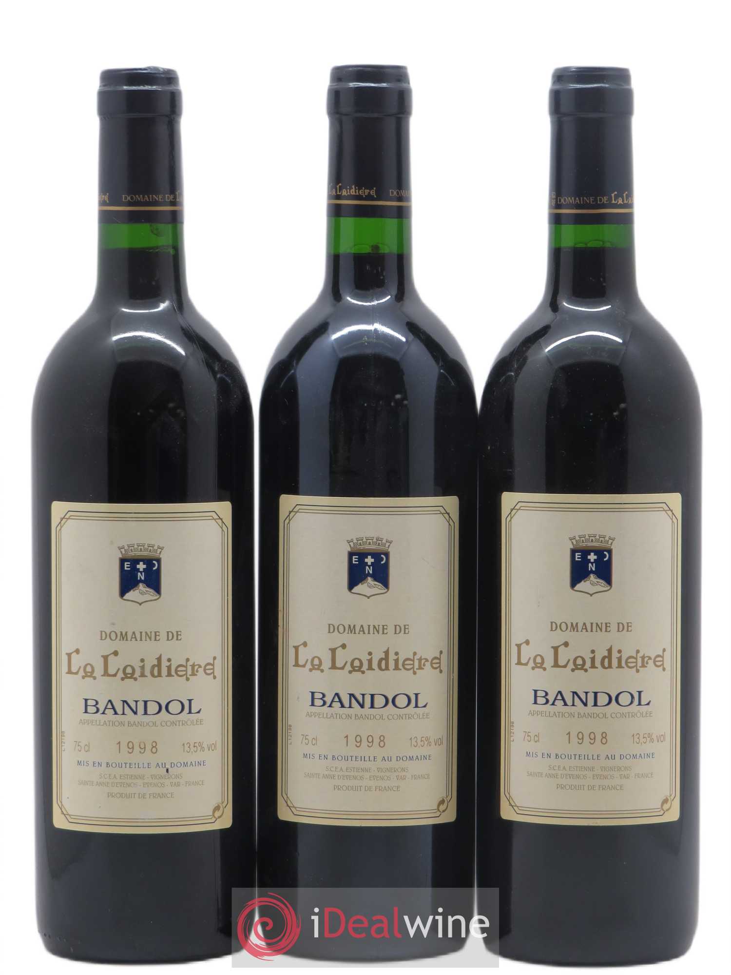 Bandol Domaine de La Laidiere 1998 - Posten von 3 Flaschen - 0
