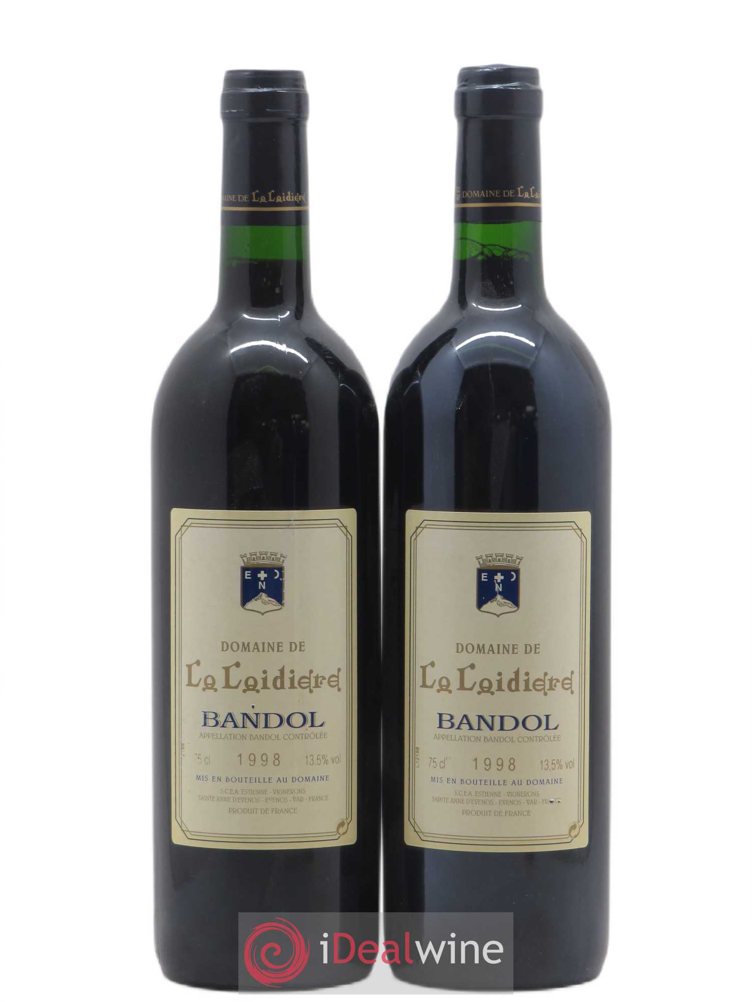 Bandol Domaine de La Laidiere 1998 - Posten von 2 Flaschen - 0