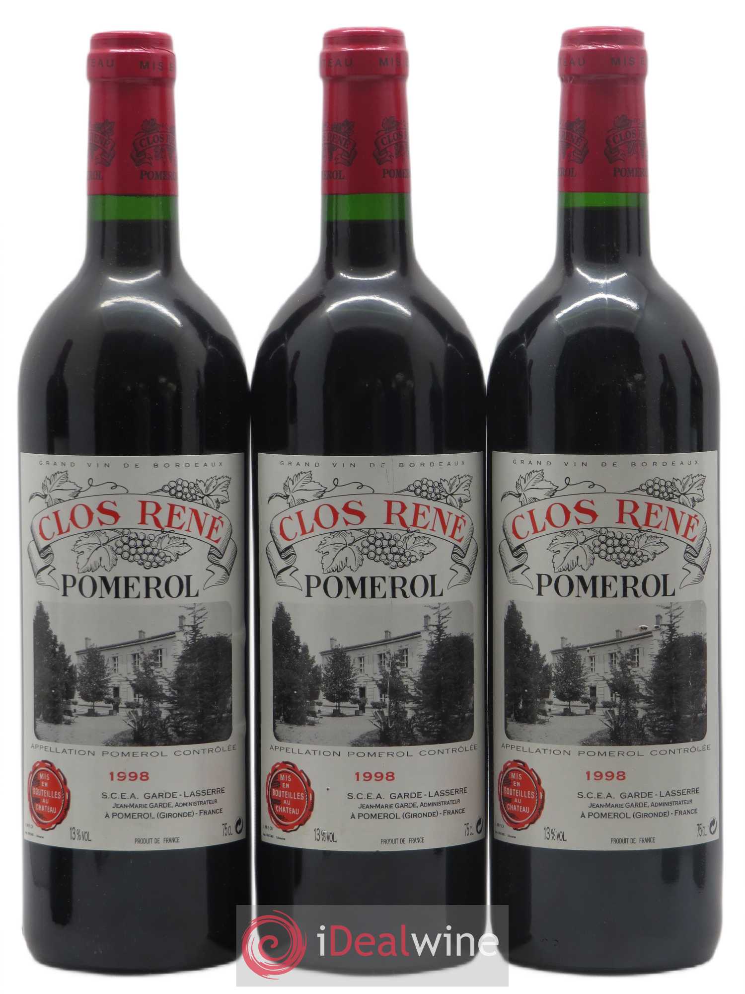 Clos René 1998 - Lot of 6 bottles - 1