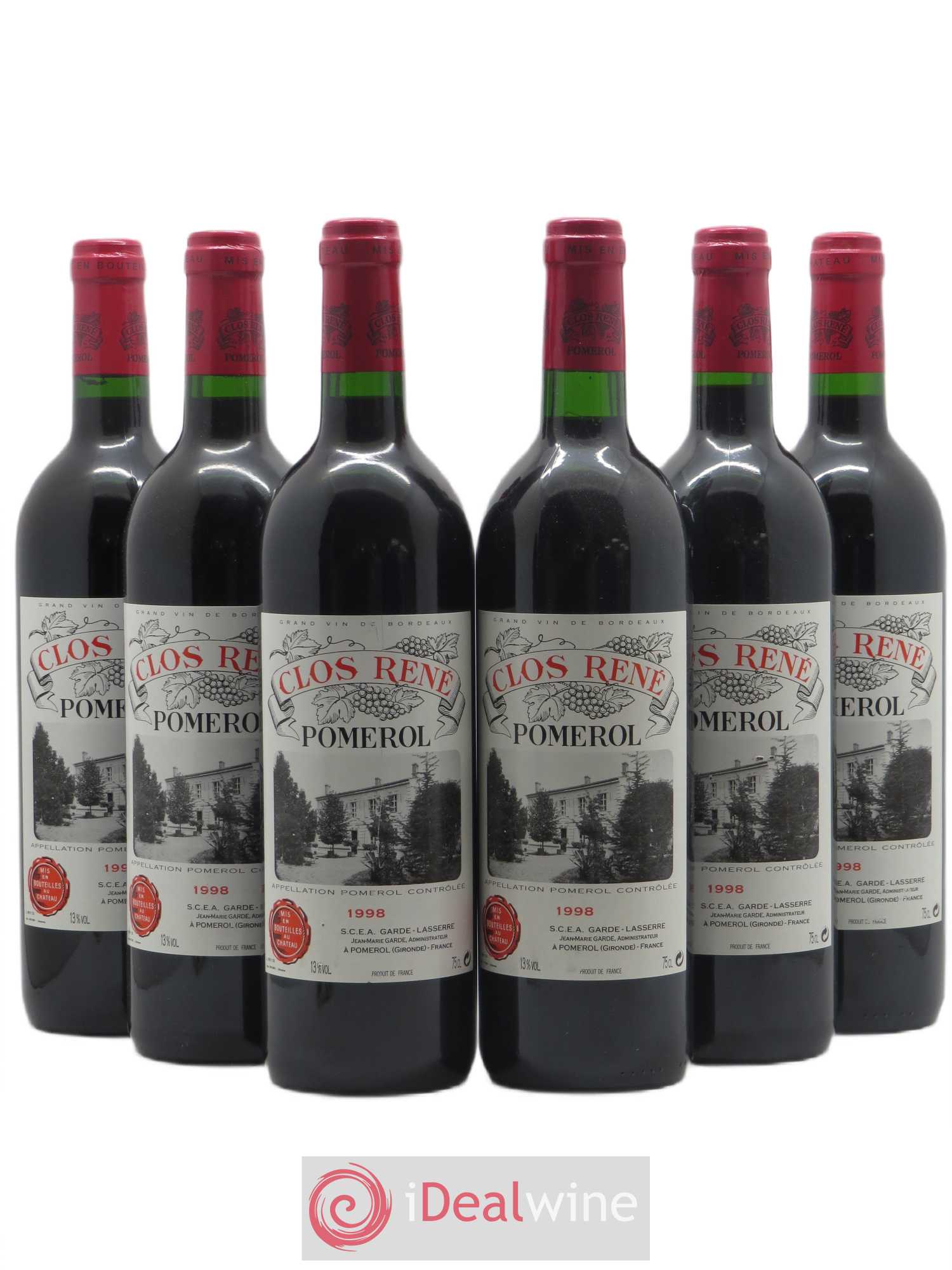 Clos René 1998 - Lot of 6 bottles - 0