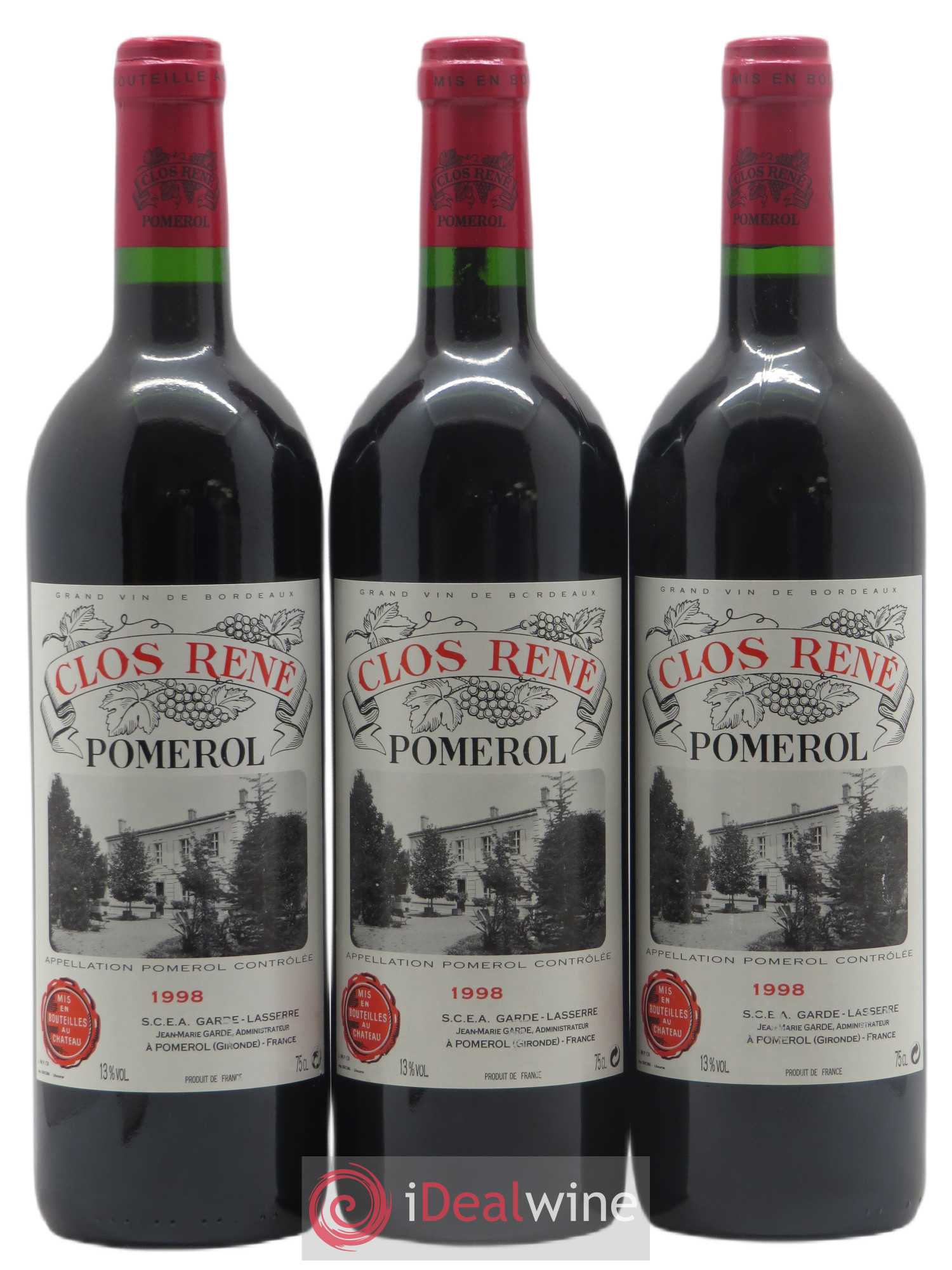 Clos René 1998 - Lotto di 3 bottiglie - 0