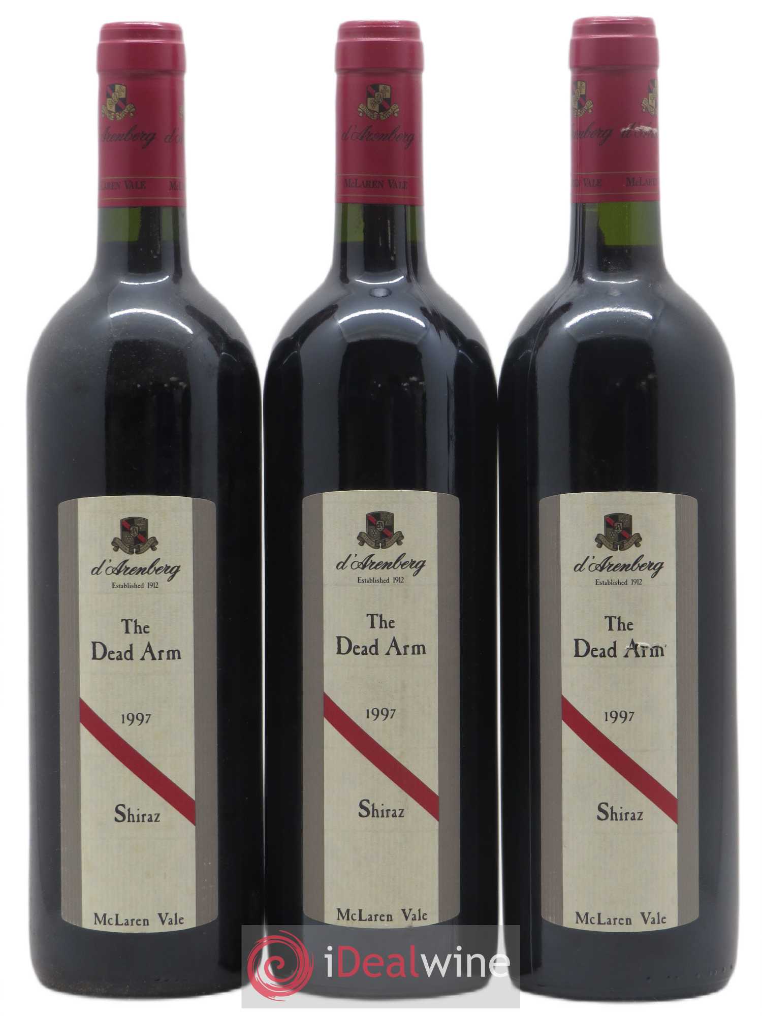 McLaren Vale d'Arenberg The Dead Arm - Syrah 1997 - Lot de 3 bouteilles - 0