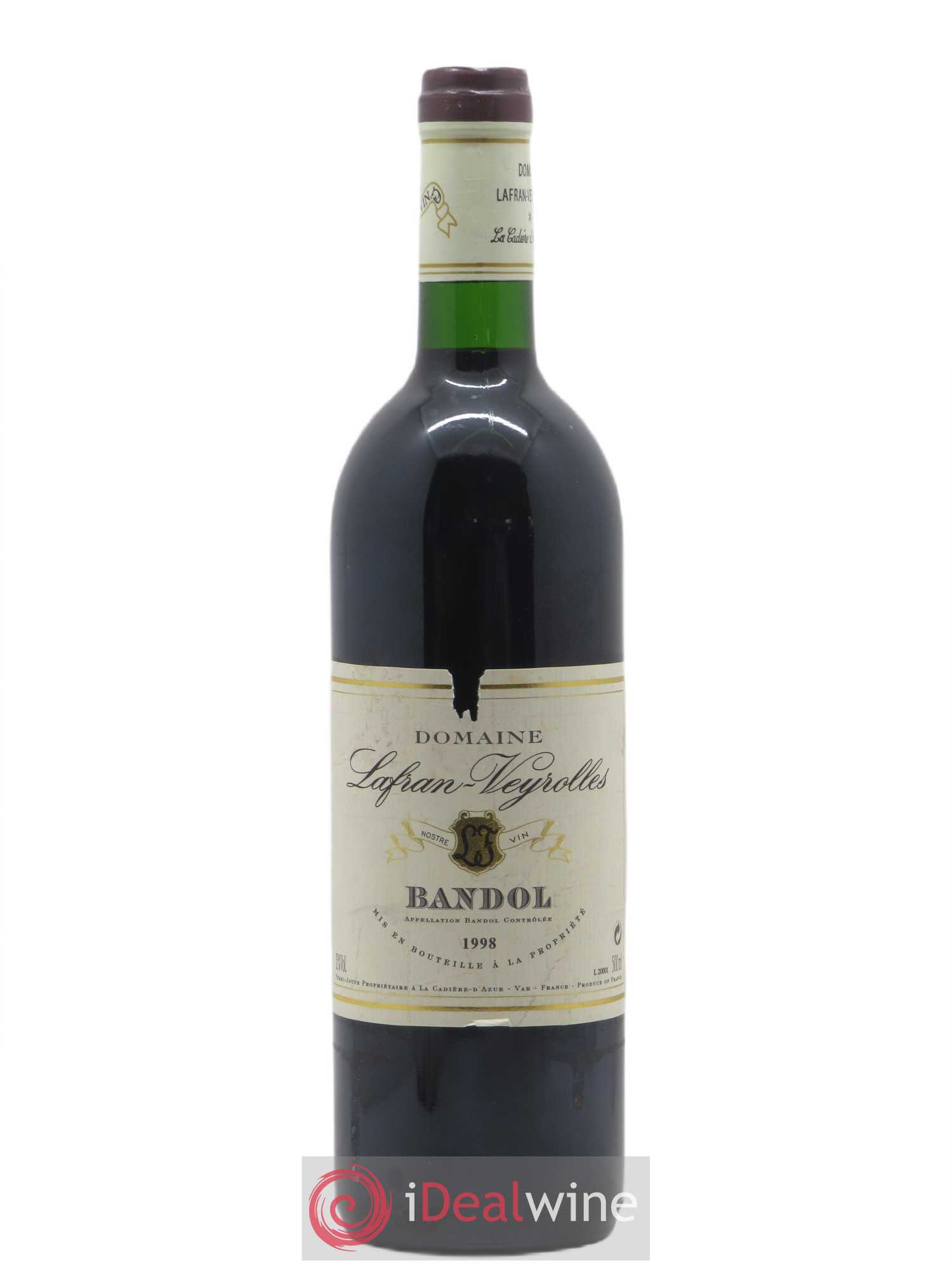 Bandol Domaine Lafran Veyvolles 1998 - Posten von 1 Flasche - 0