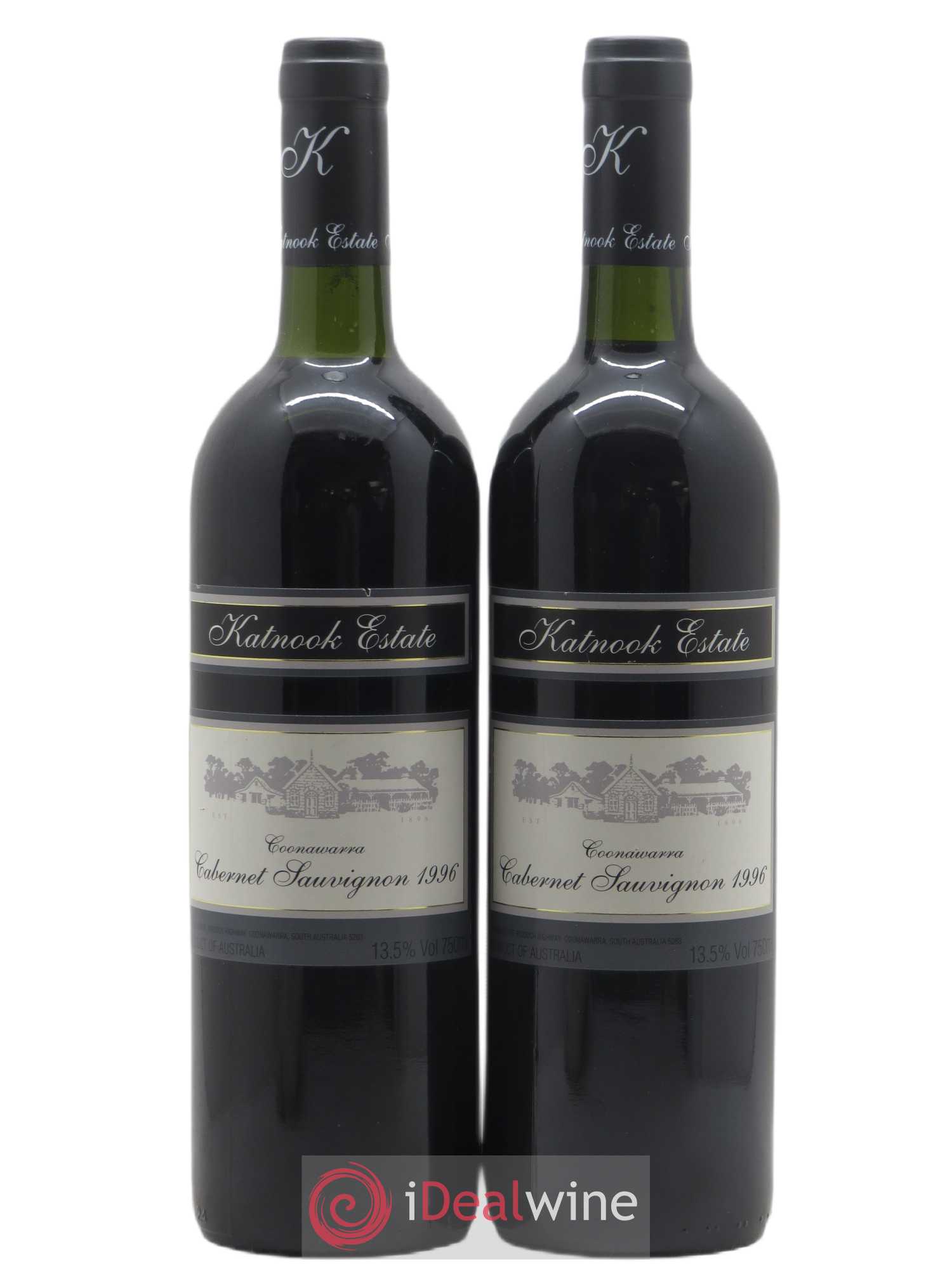 Australie Katnook Estate Coonawarra Cabernet Sauvignon (sans prix de réserve) 1996 - Posten von 2 Flaschen - 0