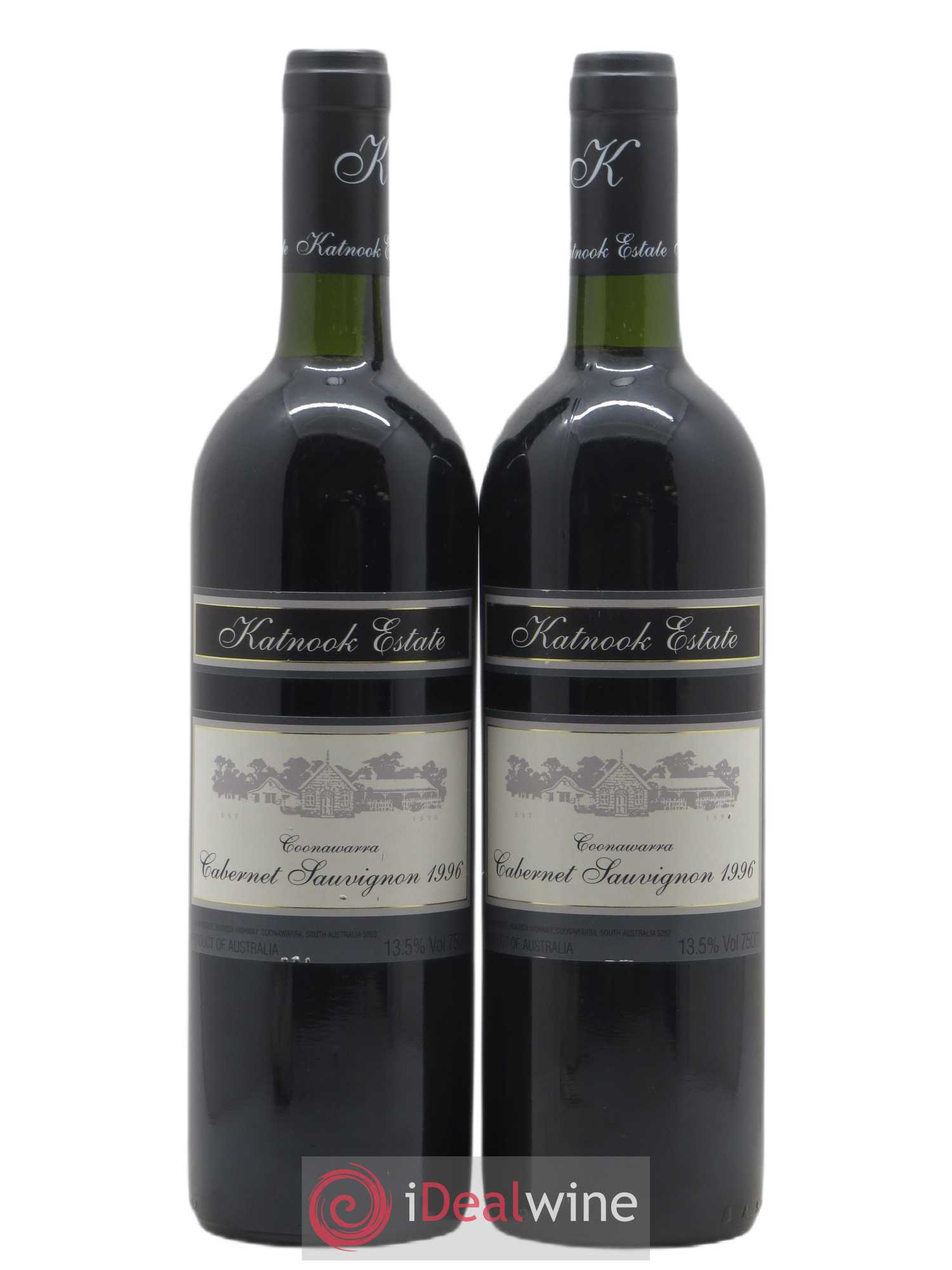 Australie Katnook Estate Coonawarra Cabernet Sauvignon (sans prix de réserve) 1996 - Posten von 2 Flaschen - 0