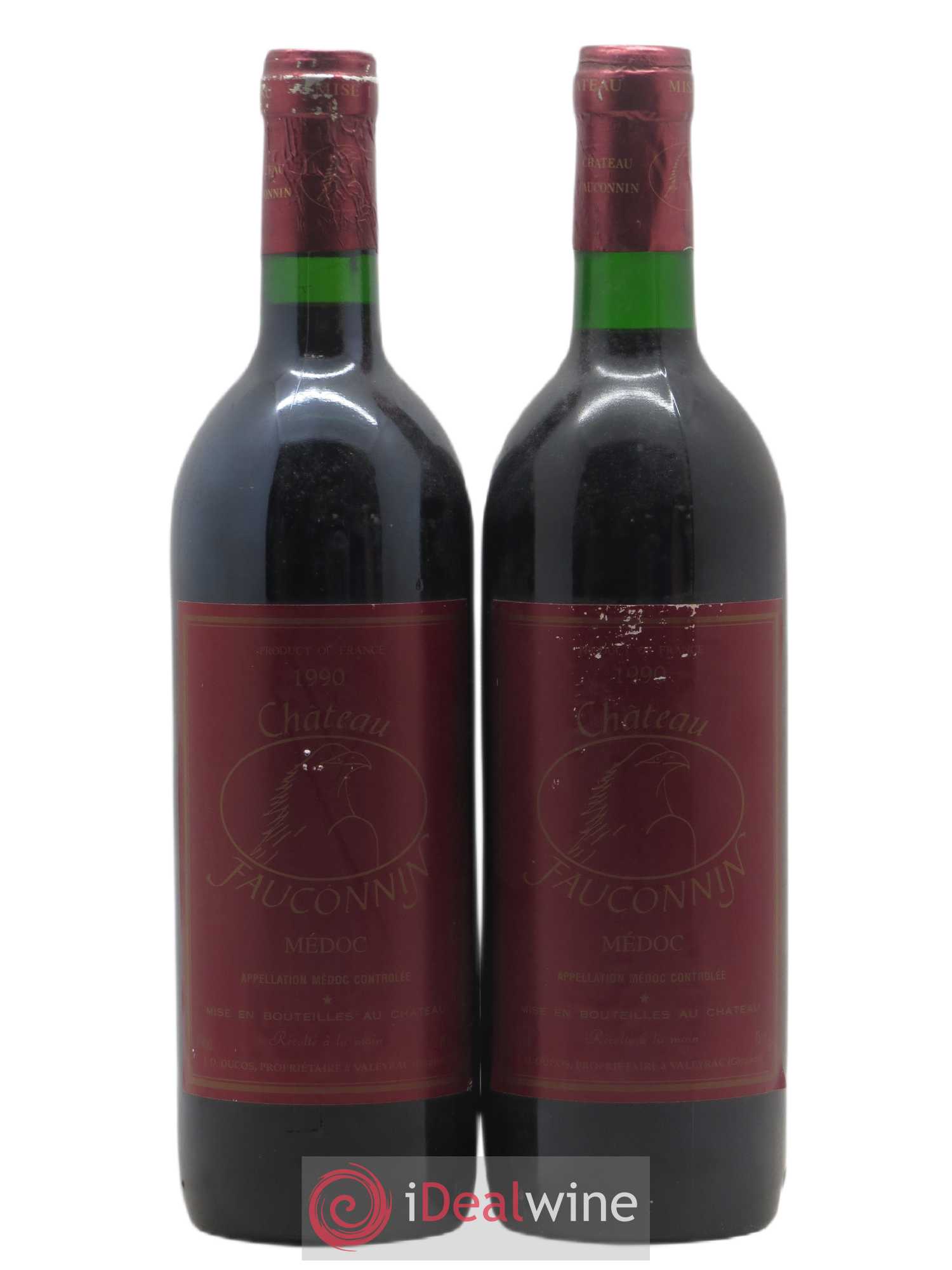 Médoc Château Fauconnin (sans prix de réserve) 1990 - Posten von 2 Flaschen - 0