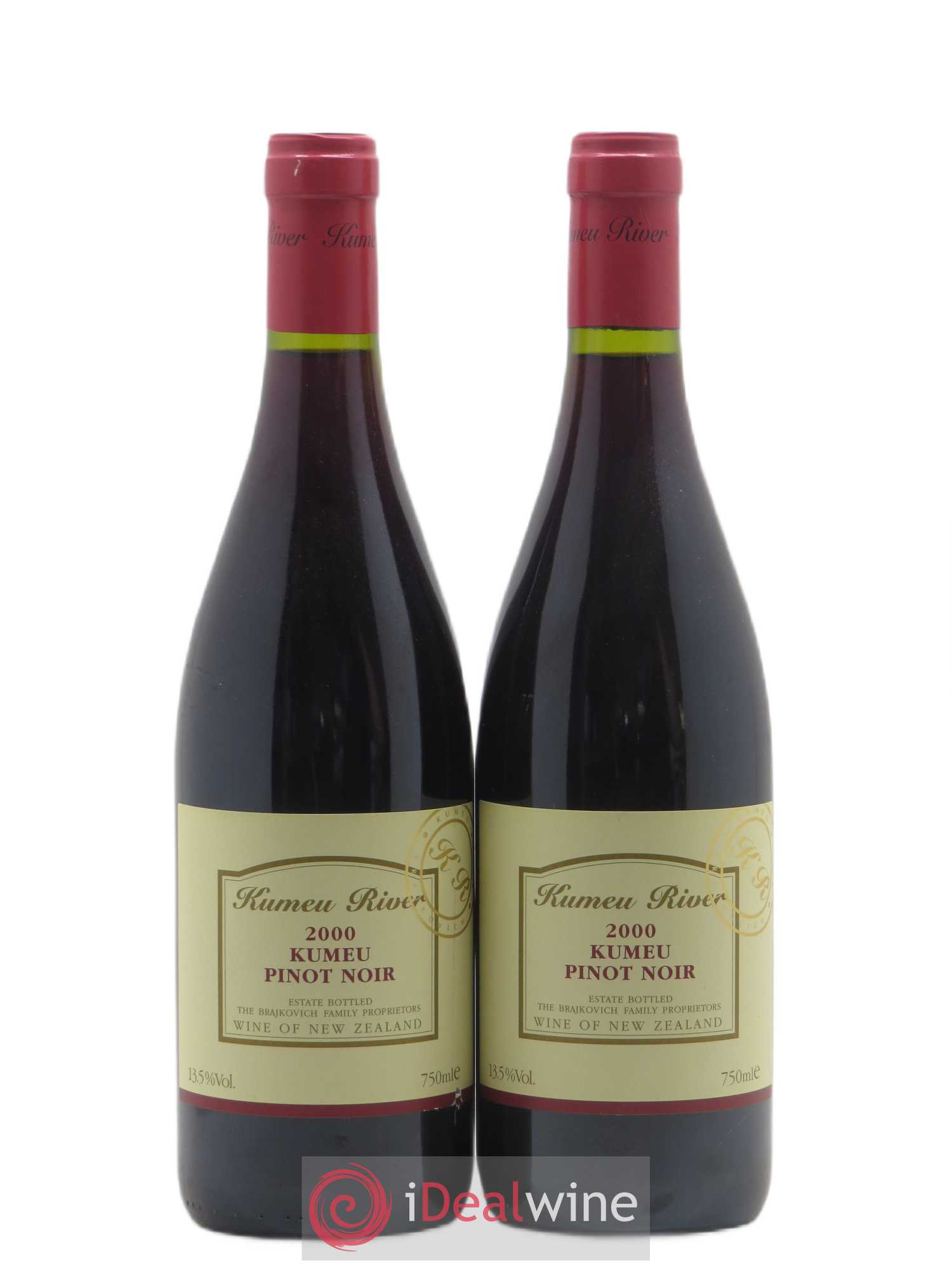 Nouvelle Zélande Pinot Noir Kumeu River 2000 - Posten von 2 Flaschen - 0